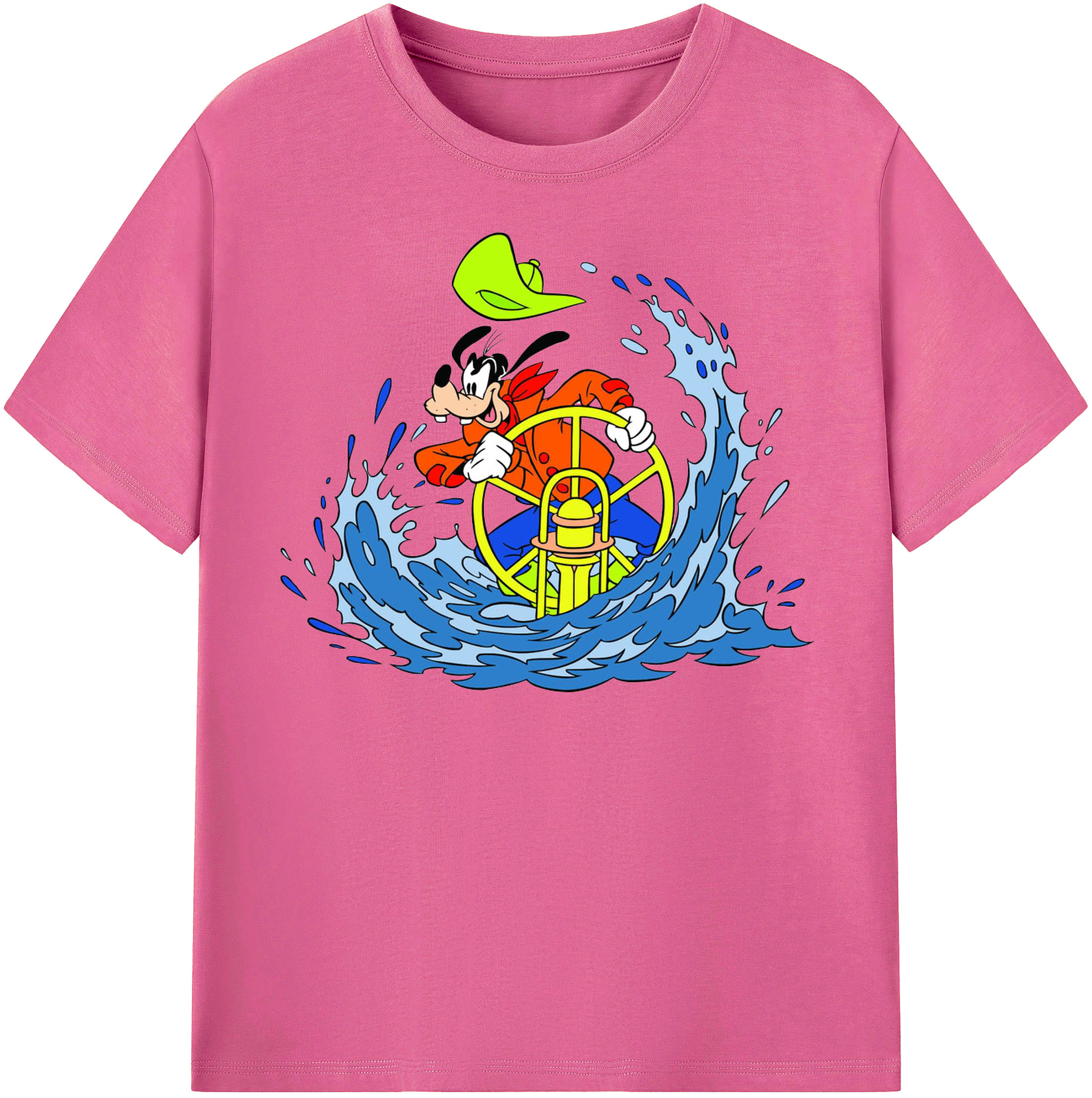（画像用） ミッキーマウス Mickey Mouse レディースカジュアルプリントTシャツ（綿100％）