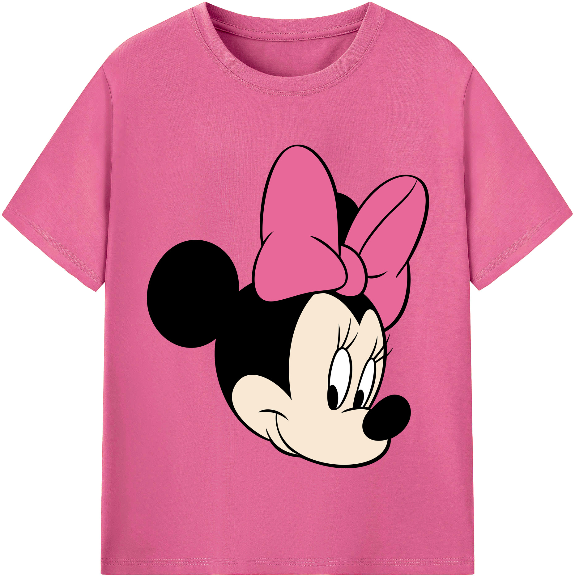 （画像用） ミッキーマウス Mickey Mouse レディースカジュアルプリントTシャツ（綿100％）