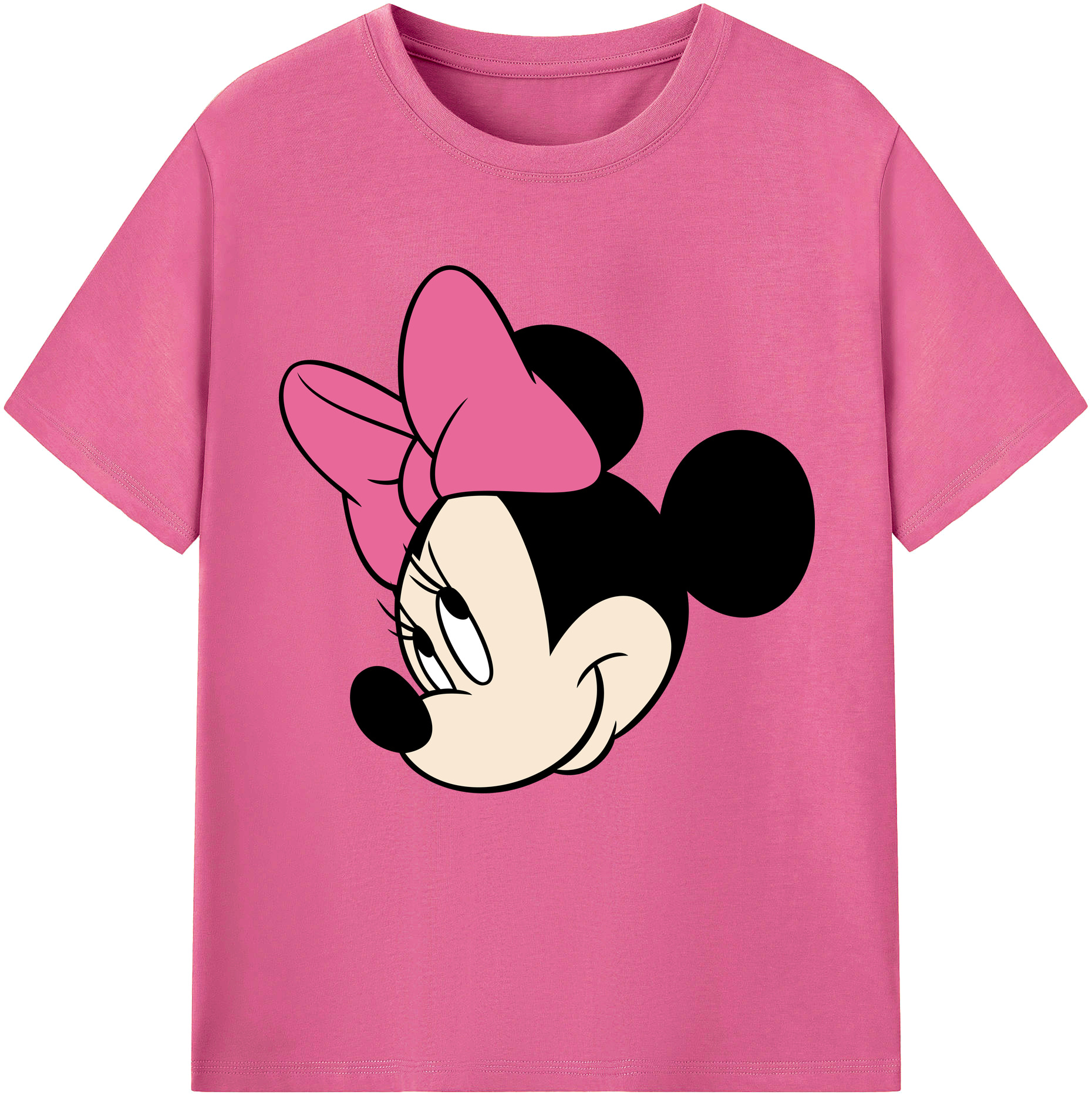 （画像用） ミッキーマウス Mickey Mouse レディースカジュアルプリントTシャツ（綿100％）