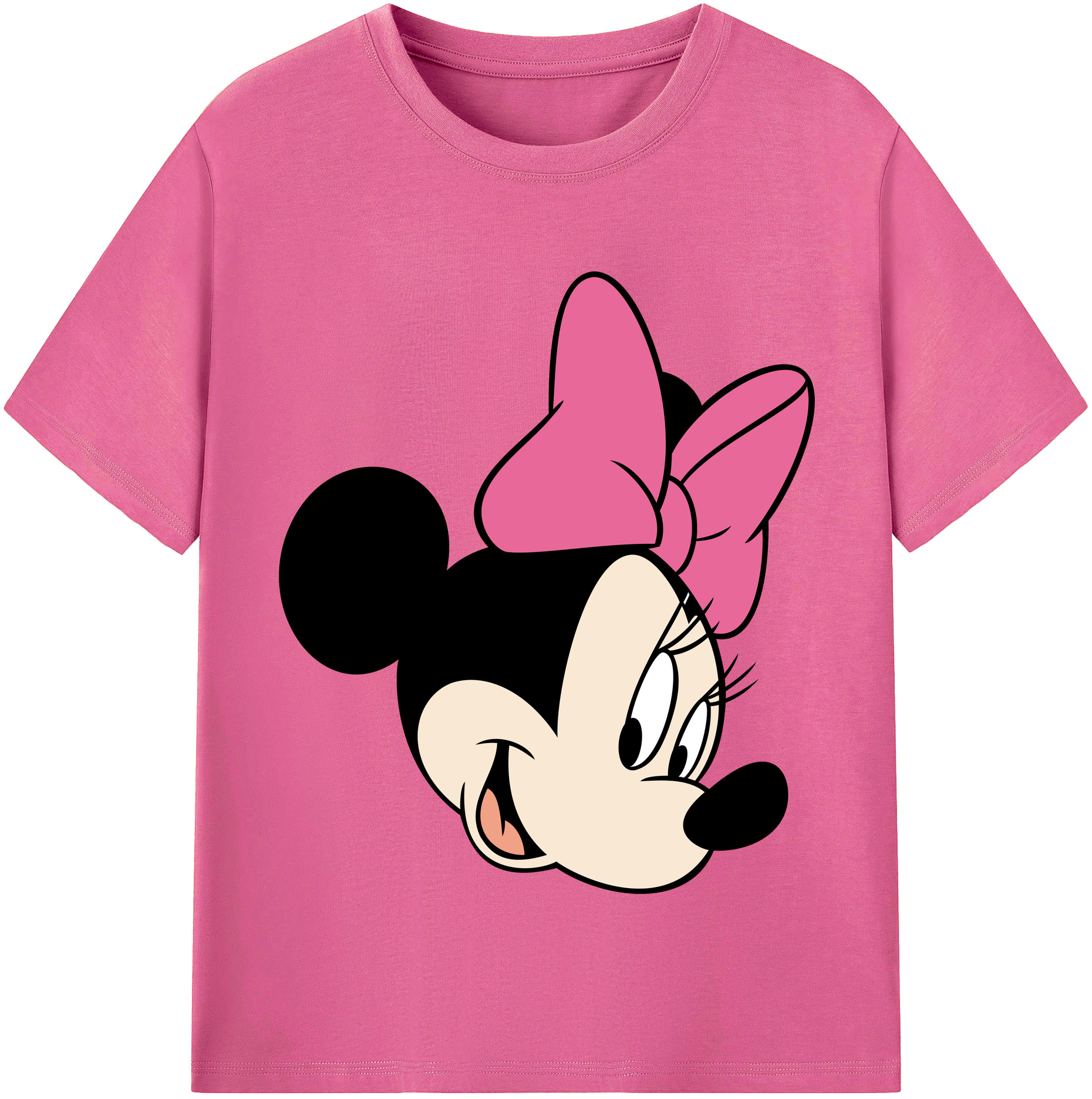 （画像用） ミッキーマウス Mickey Mouse レディースカジュアルプリントTシャツ（綿100％）
