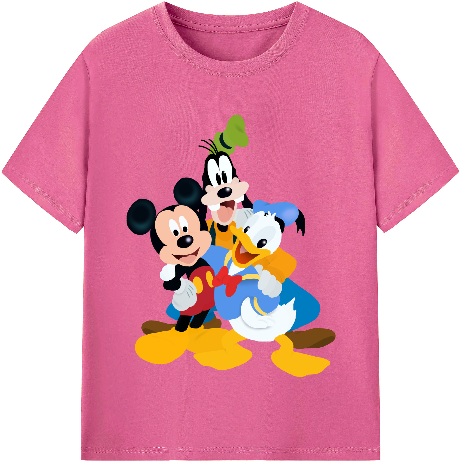 （画像用） ミッキーマウス Mickey Mouse レディースカジュアルプリントTシャツ（綿100％）