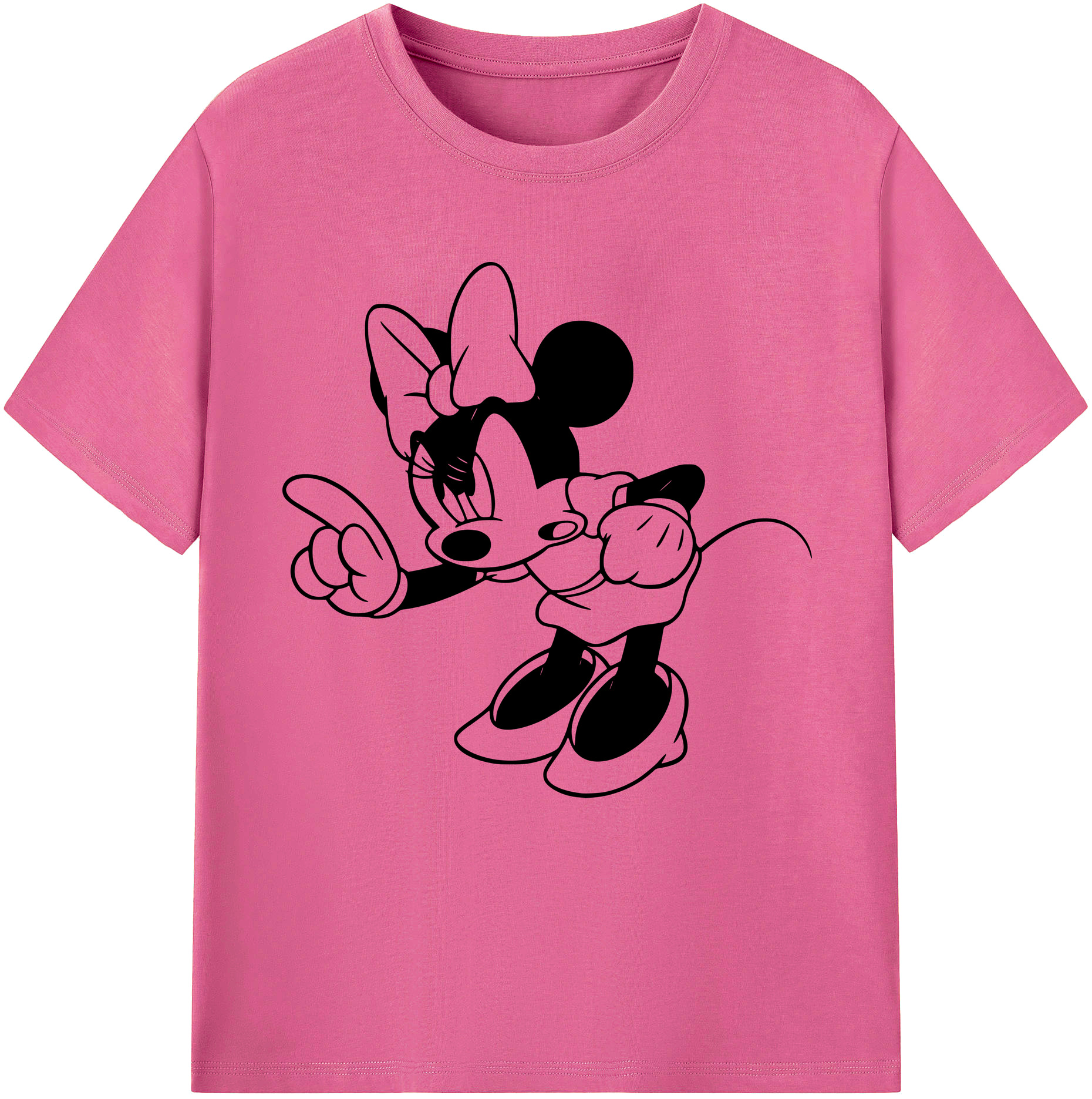 （画像用） ミッキーマウス Mickey Mouse レディースカジュアルプリントTシャツ（綿100％）