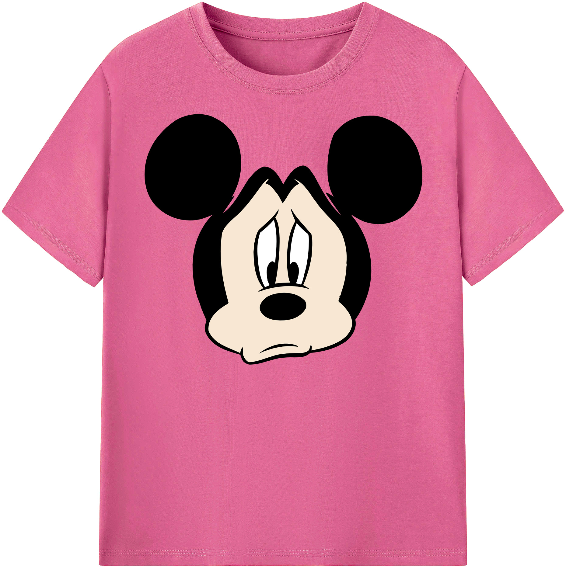 （画像用） ミッキーマウス Mickey Mouse レディースカジュアルプリントTシャツ（綿100％）