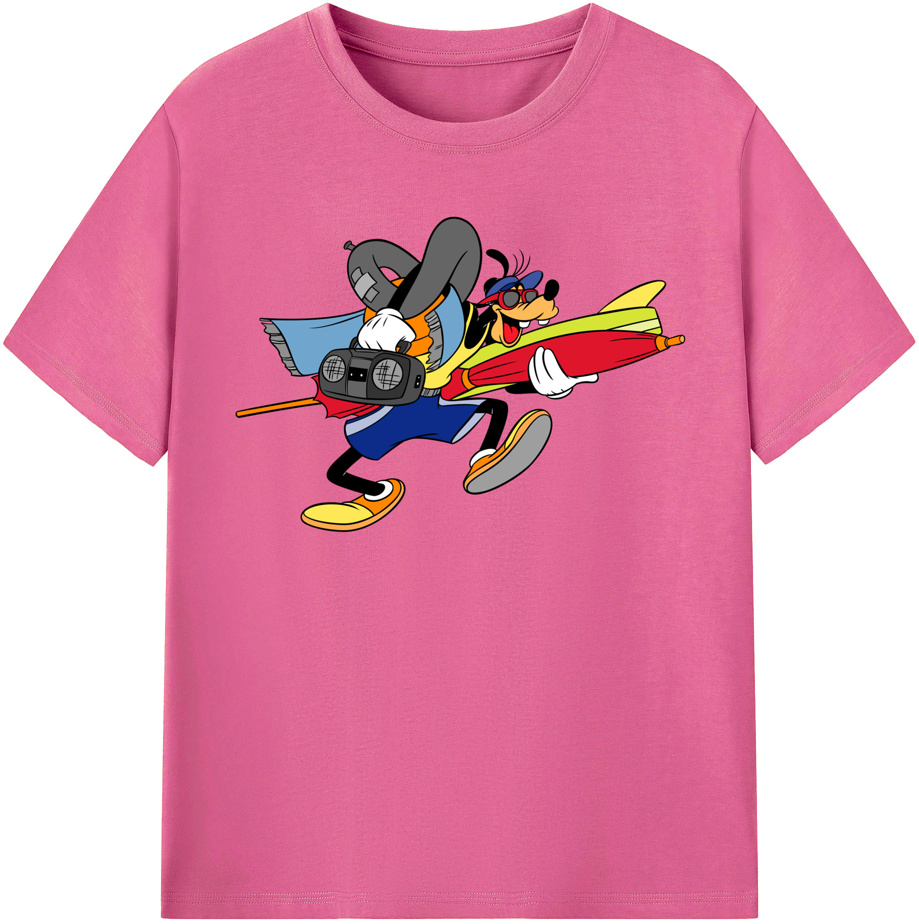 （画像用） ミッキーマウス Mickey Mouse レディースカジュアルプリントTシャツ（綿100％）