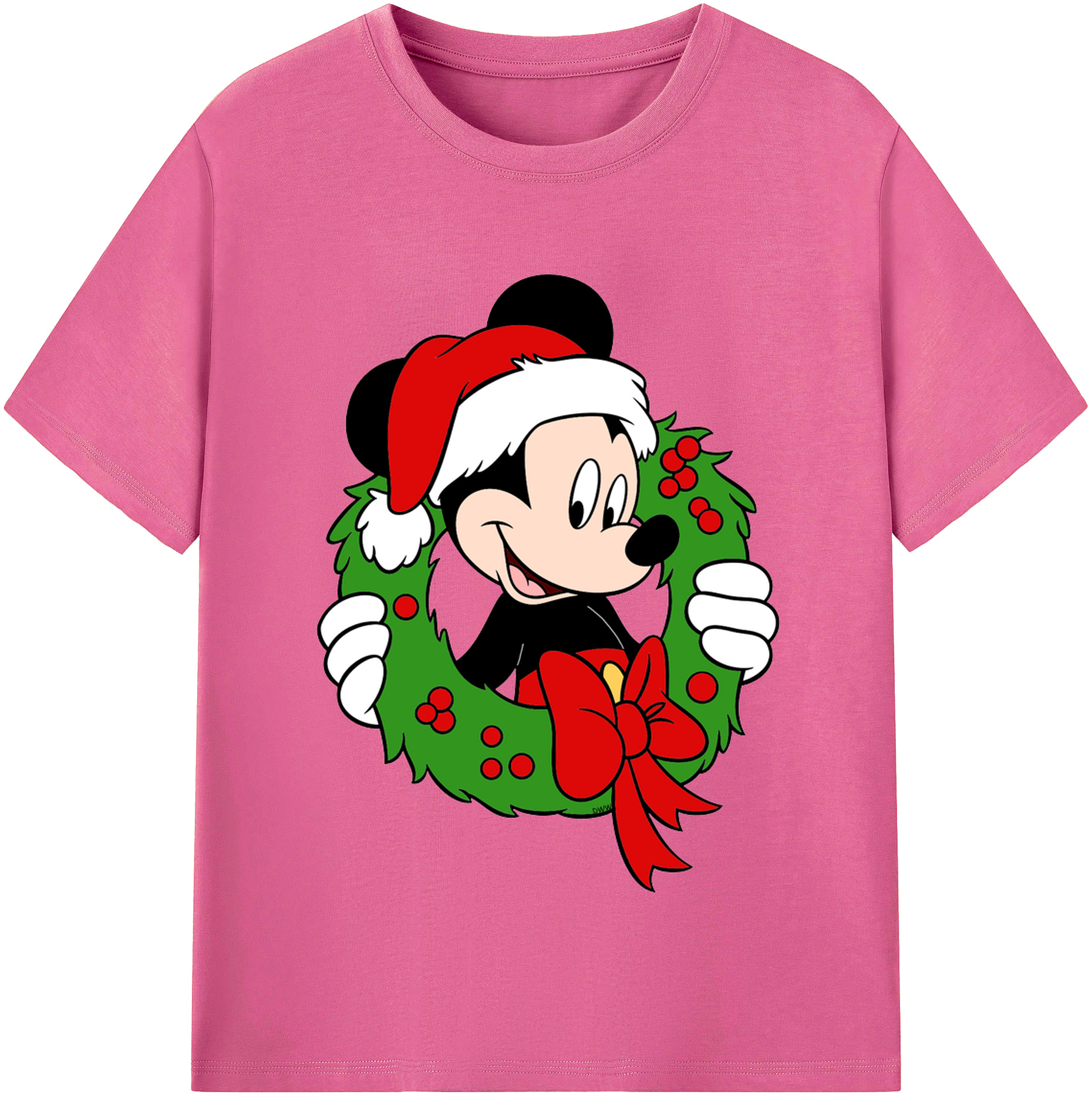 （画像用） ミッキーマウス Mickey Mouse レディースカジュアルプリントTシャツ（綿100％）