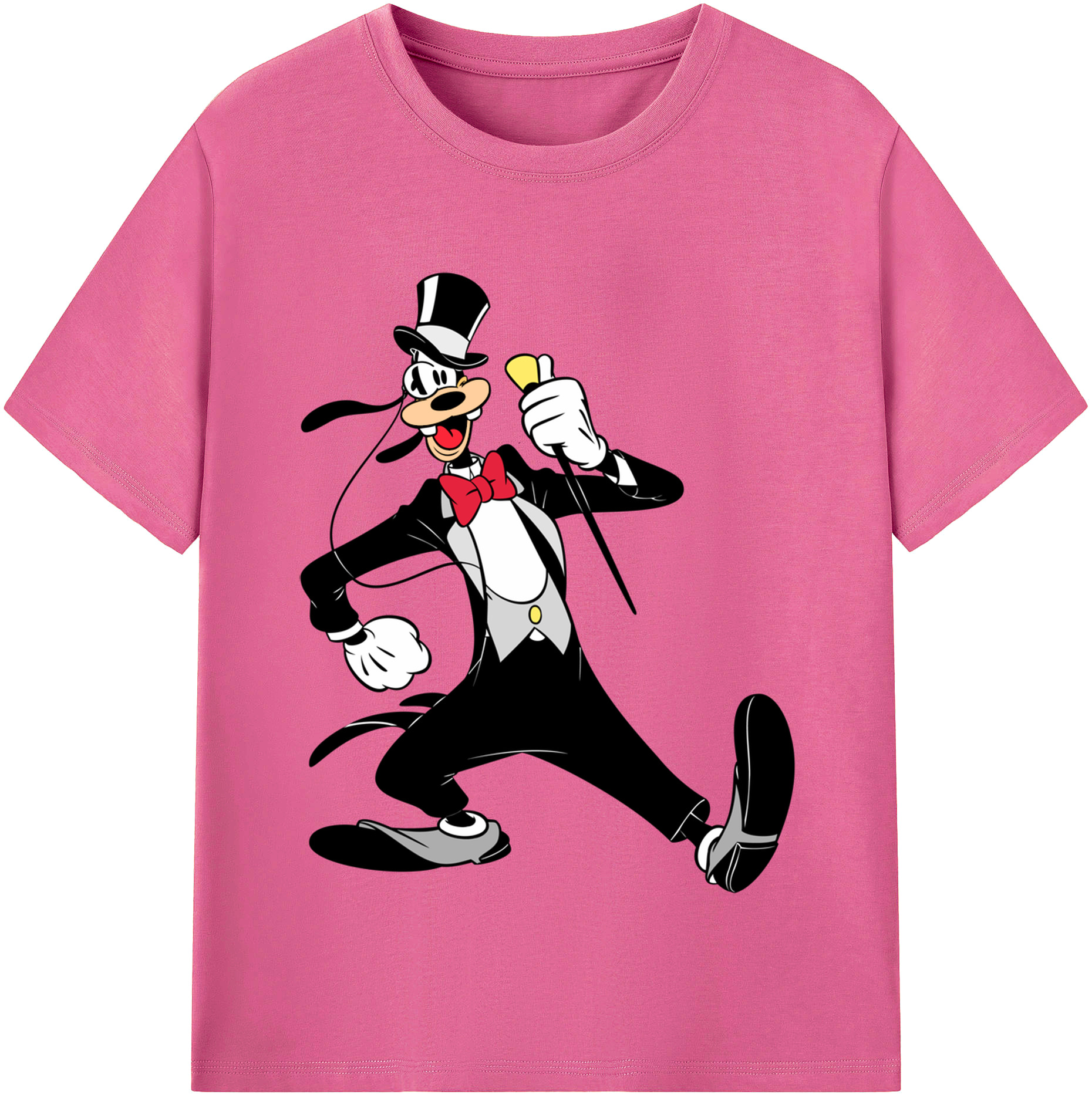 （画像用） ミッキーマウス Mickey Mouse レディースカジュアルプリントTシャツ（綿100％）
