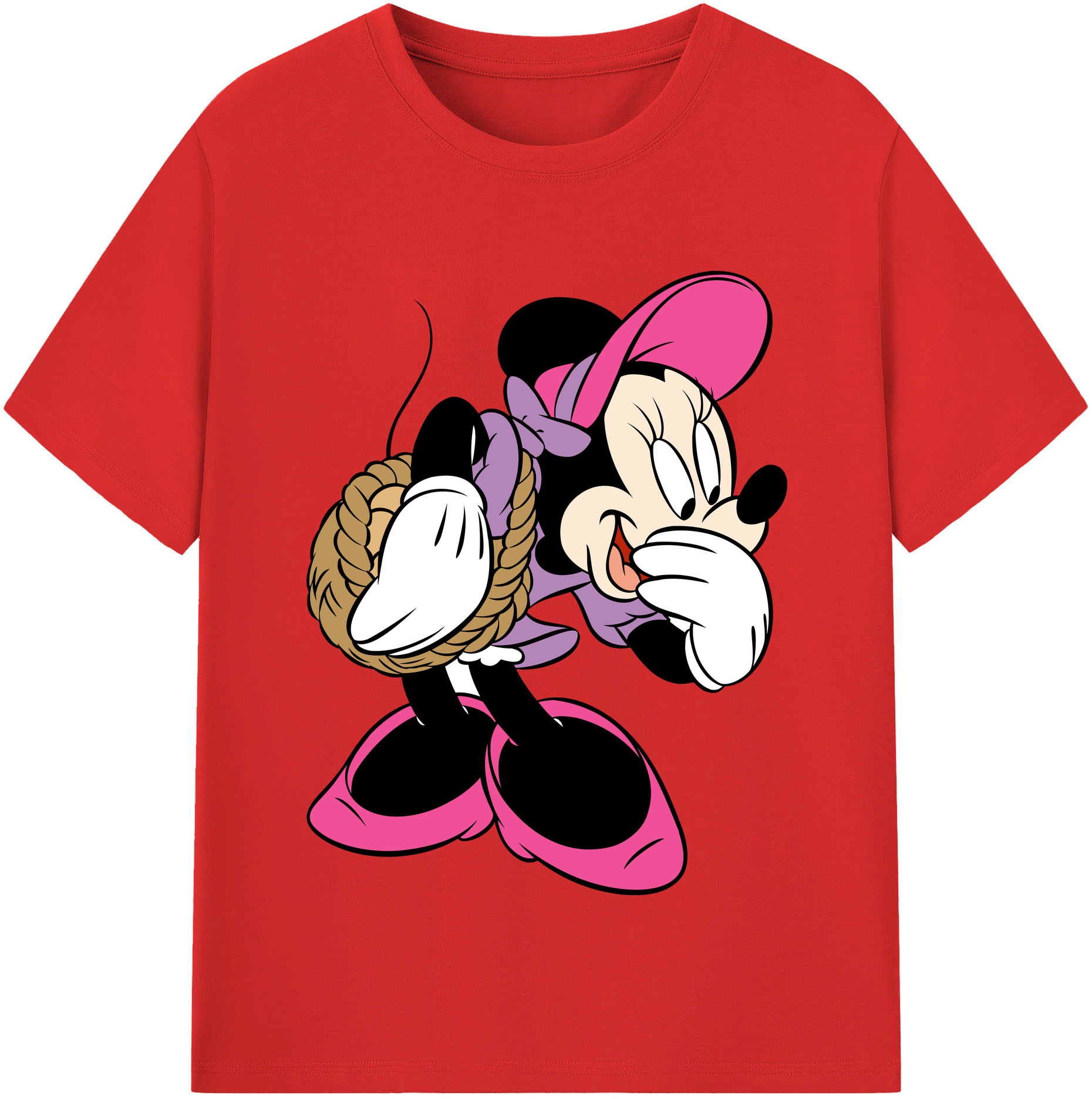 （画像用） ミッキーマウス Mickey Mouse レディースカジュアルプリントTシャツ（綿100％）