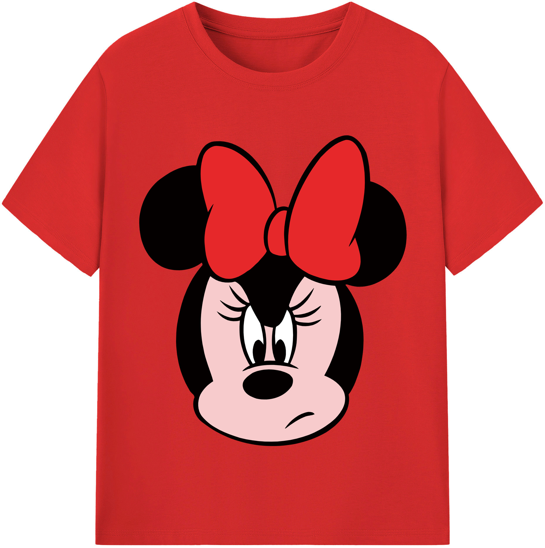 （画像用） ミッキーマウス Mickey Mouse レディースカジュアルプリントTシャツ（綿100％）