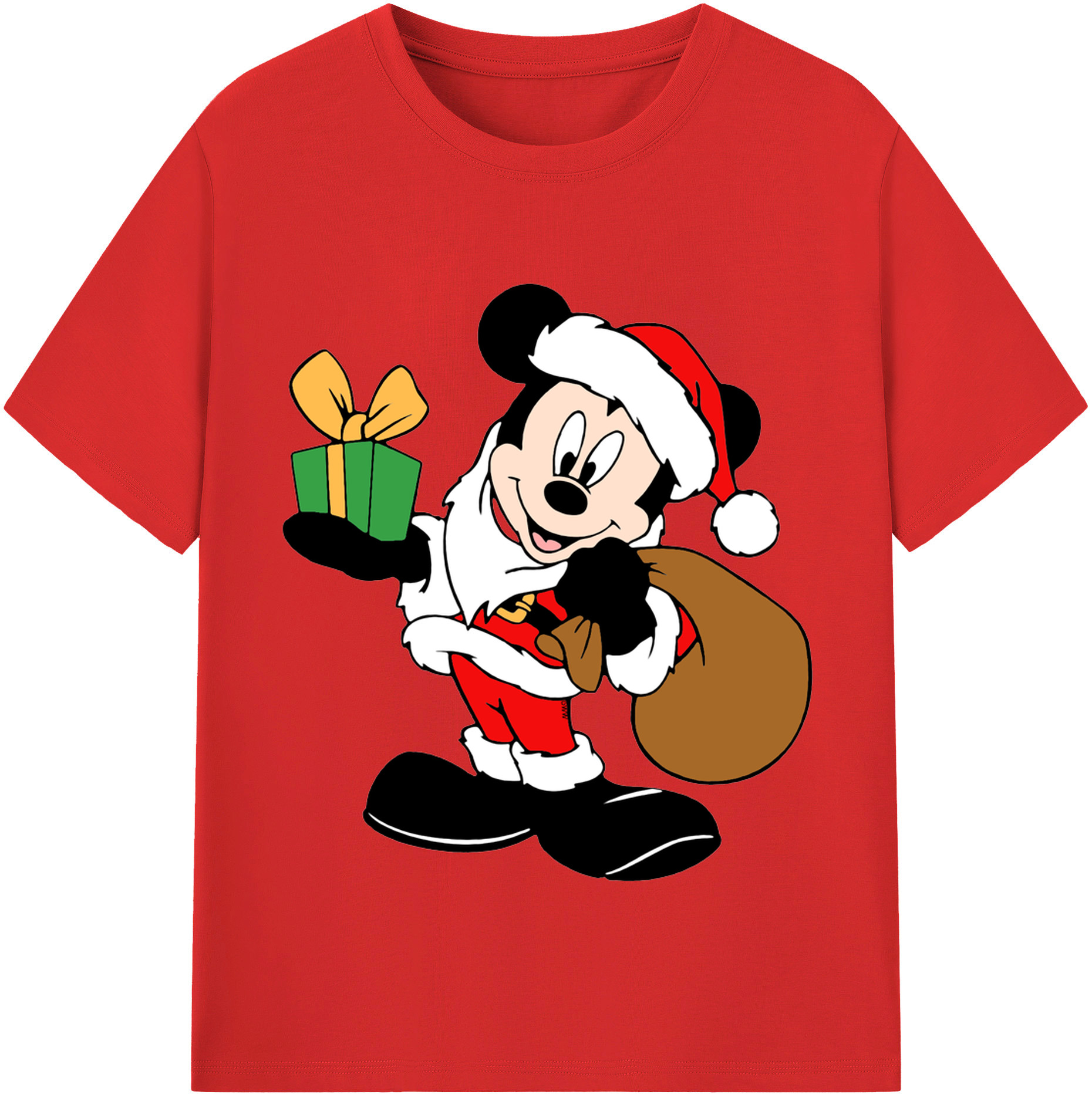 （画像用） ミッキーマウス Mickey Mouse レディースカジュアルプリントTシャツ（綿100％）