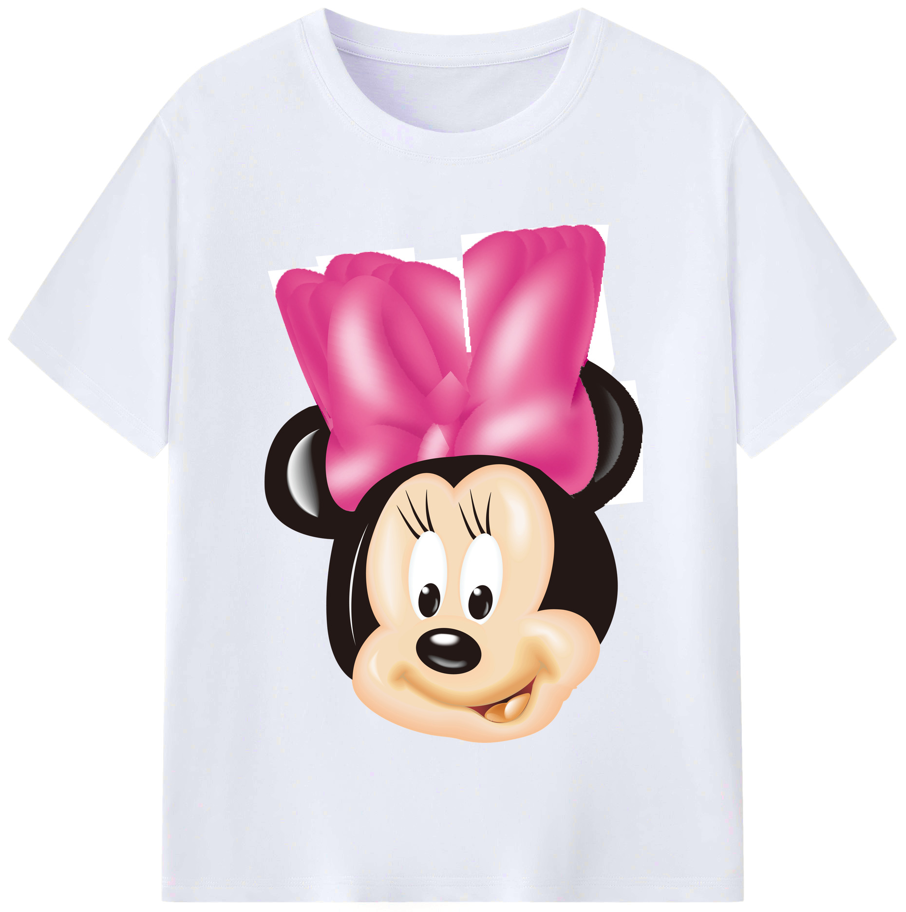 （画像用） ミッキーマウス Mickey Mouse レディースカジュアルプリントTシャツ（綿100％）