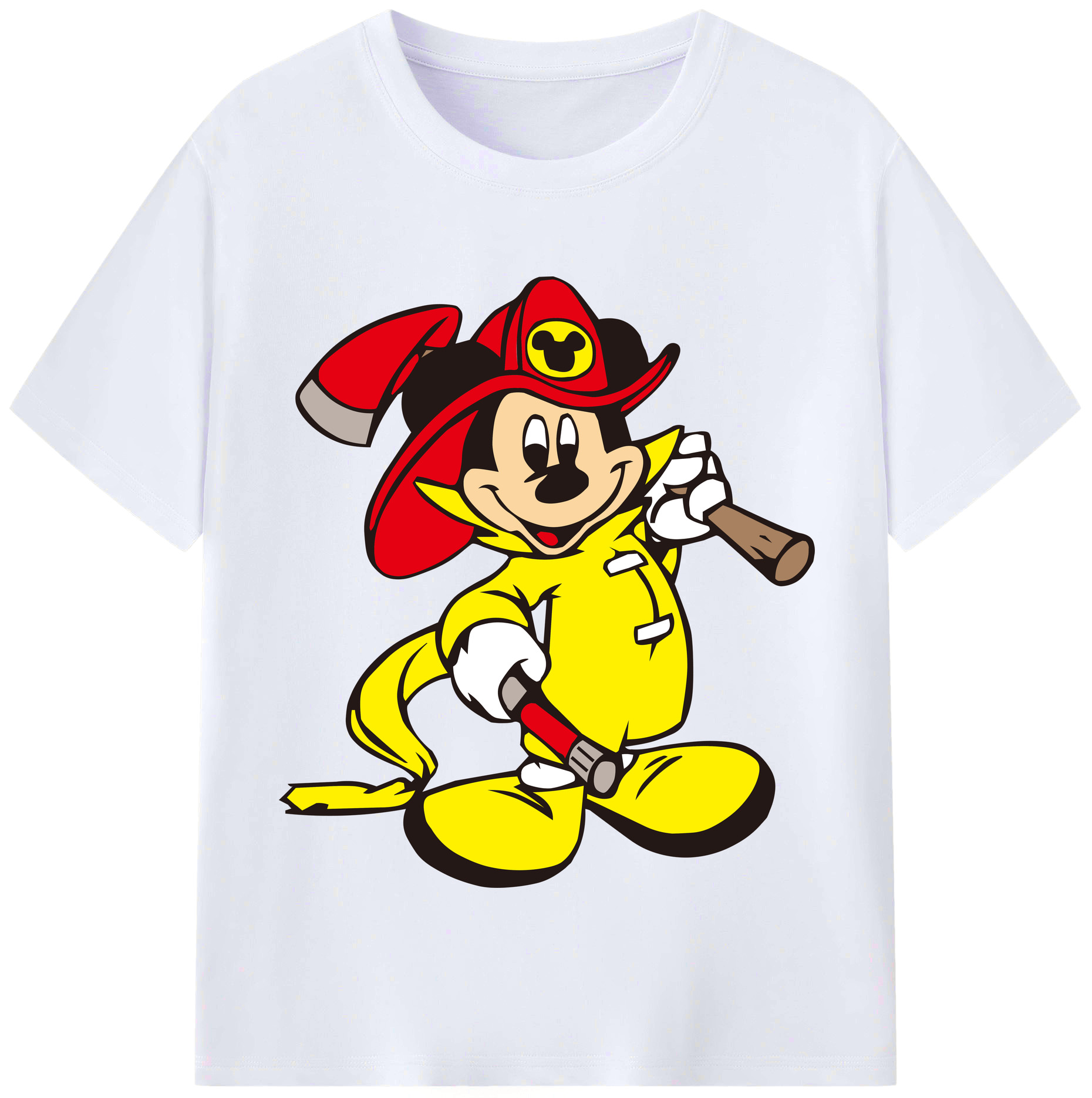 （画像用） ミッキーマウス Mickey Mouse レディースカジュアルプリントTシャツ（綿100％）