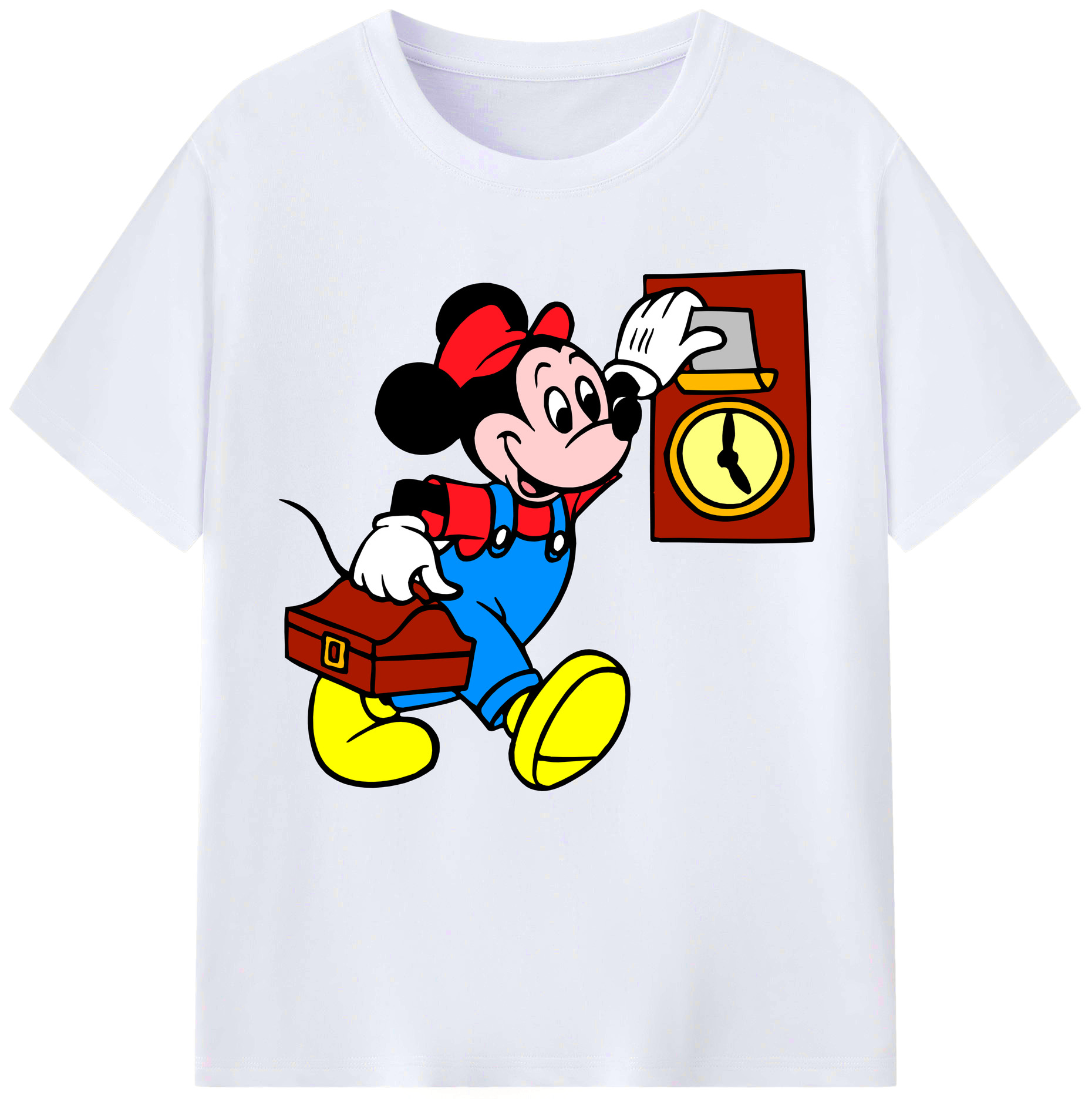 （画像用） ミッキーマウス Mickey Mouse レディースカジュアルプリントTシャツ（綿100％）