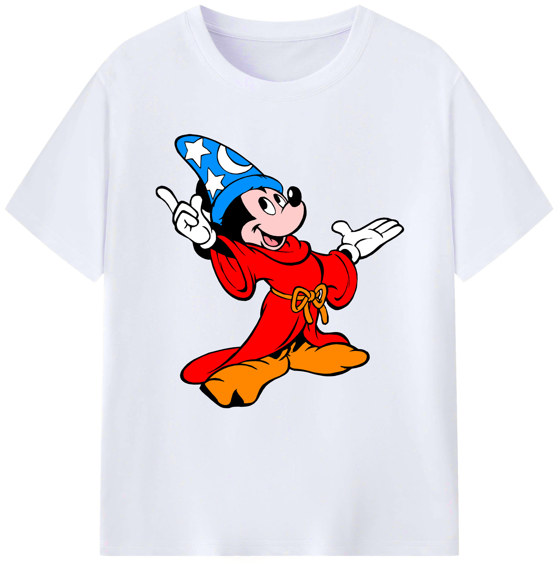 （画像用） ミッキーマウス Mickey Mouse レディースカジュアルプリントTシャツ（綿100％）