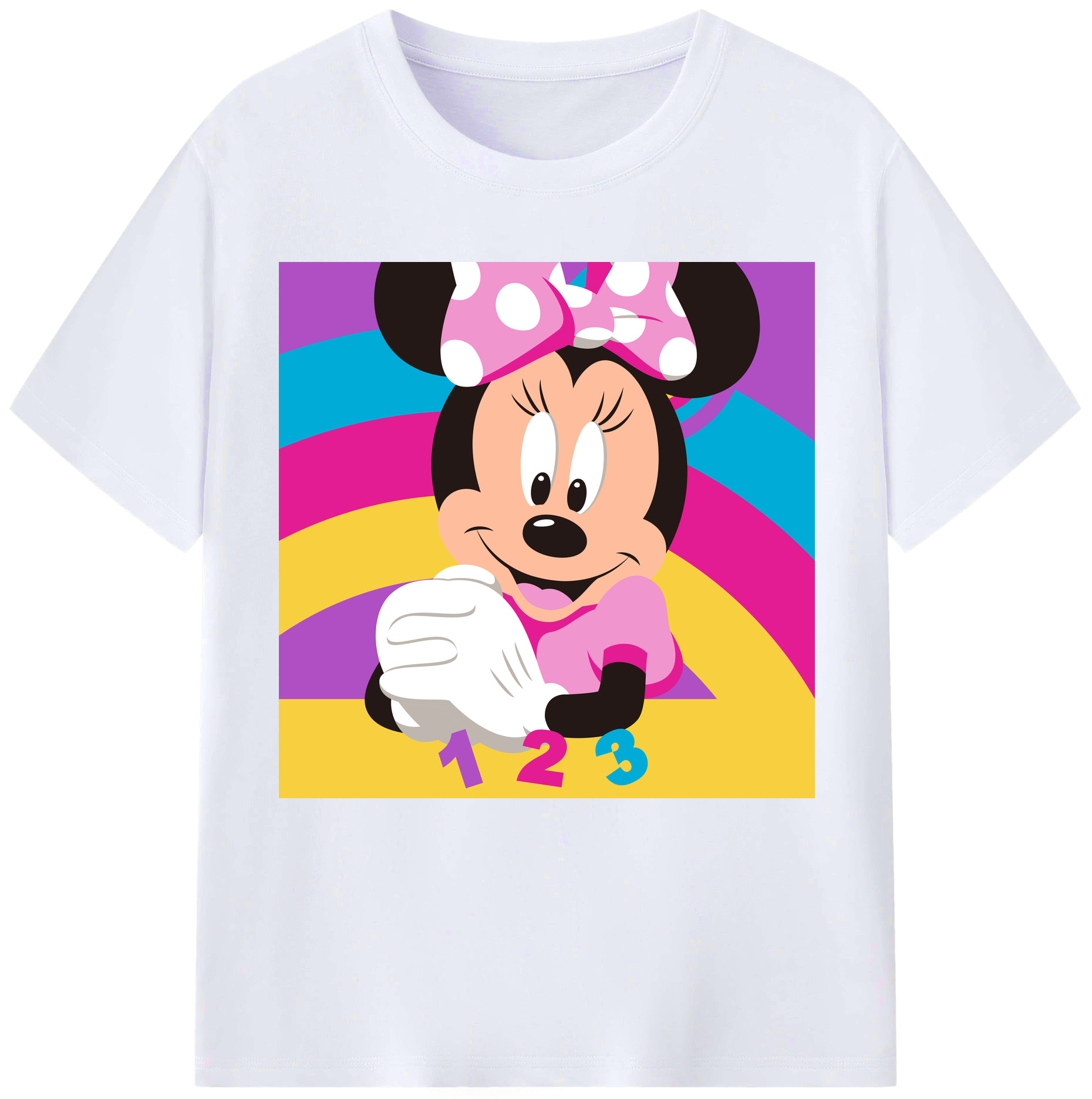 （画像用） ミッキーマウス Mickey Mouse レディースカジュアルプリントTシャツ（綿100％）
