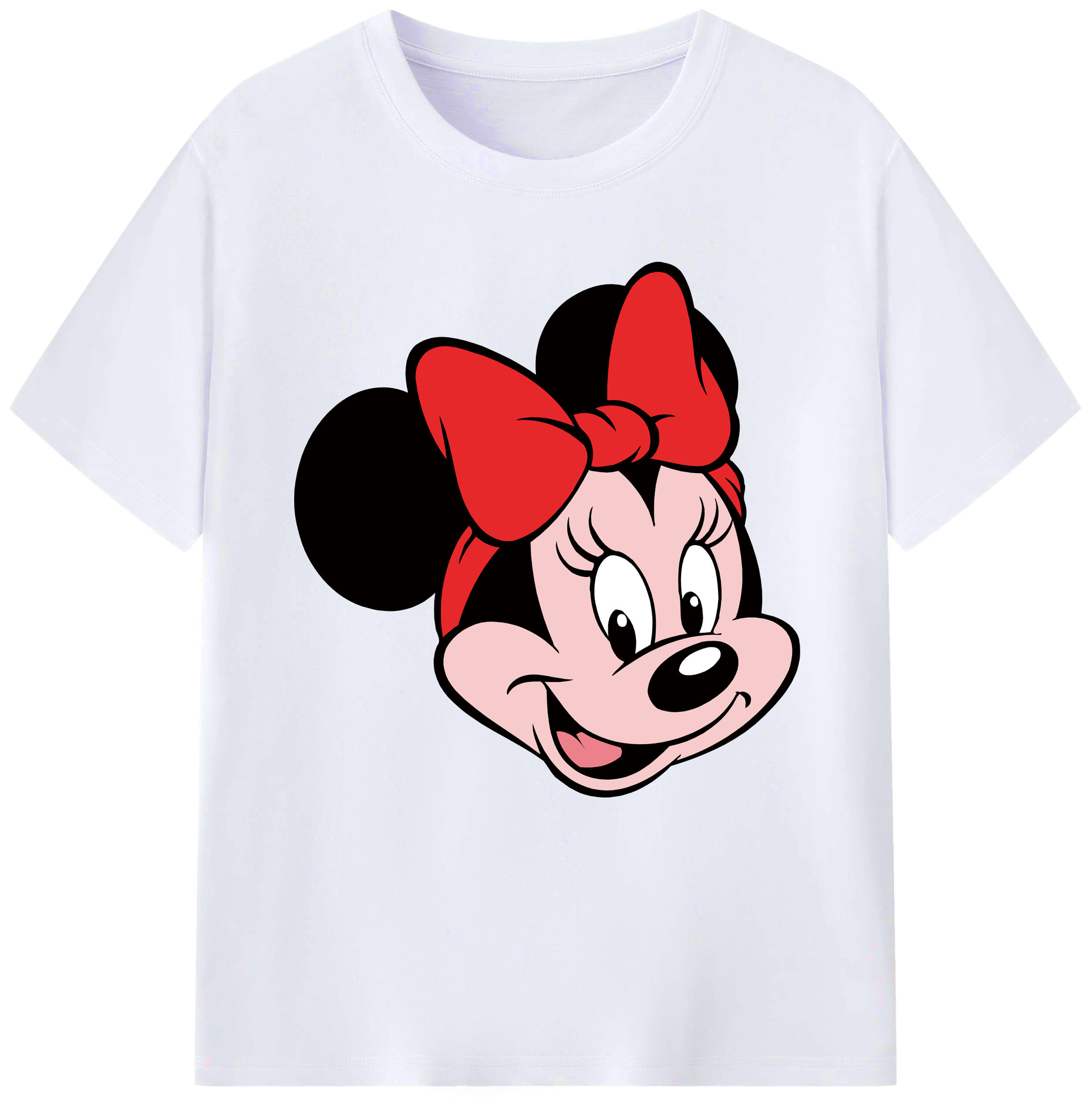 （画像用） ミッキーマウス Mickey Mouse レディースカジュアルプリントTシャツ（綿100％）