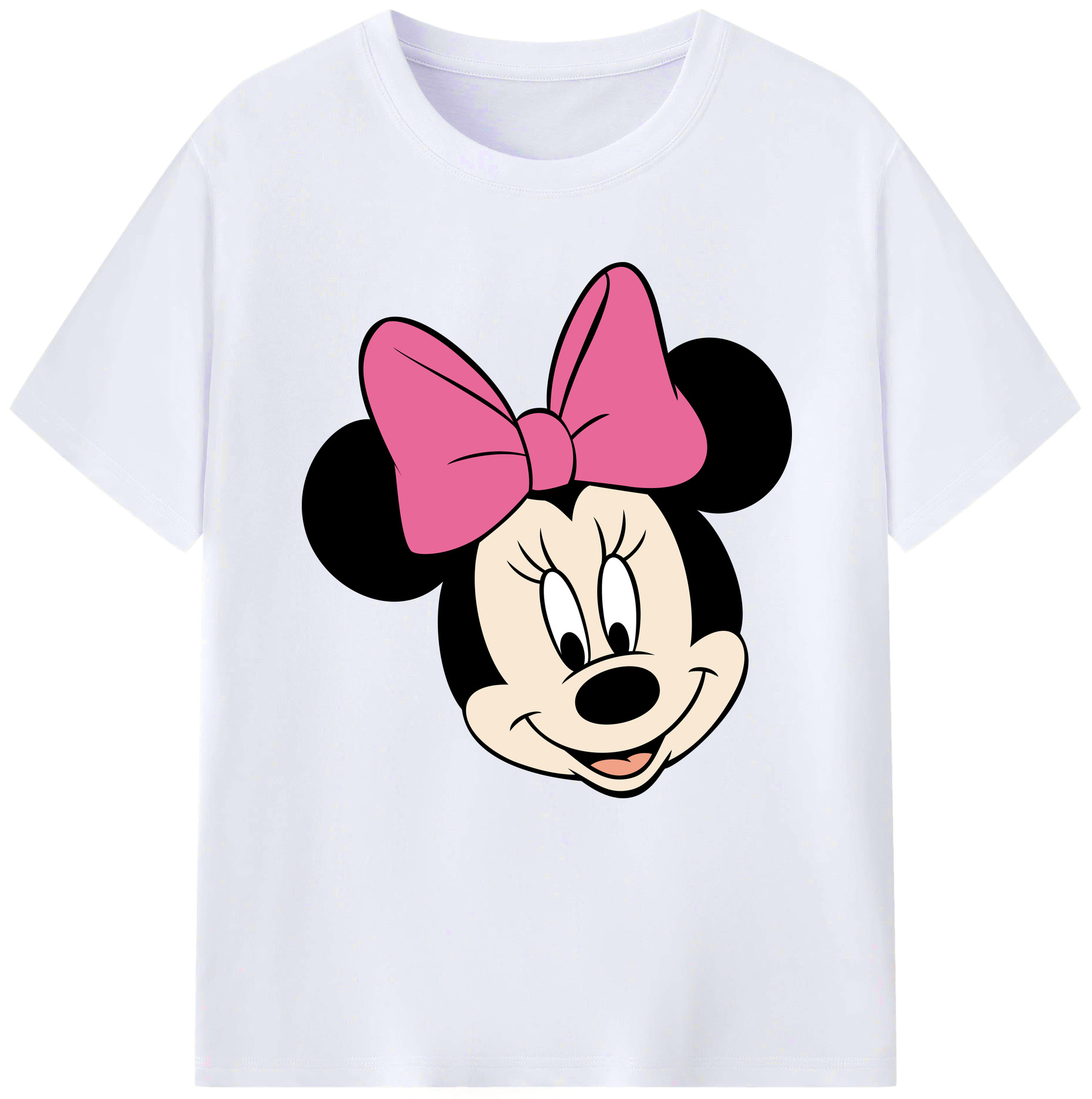 （画像用） ミッキーマウス Mickey Mouse レディースカジュアルプリントTシャツ（綿100％）