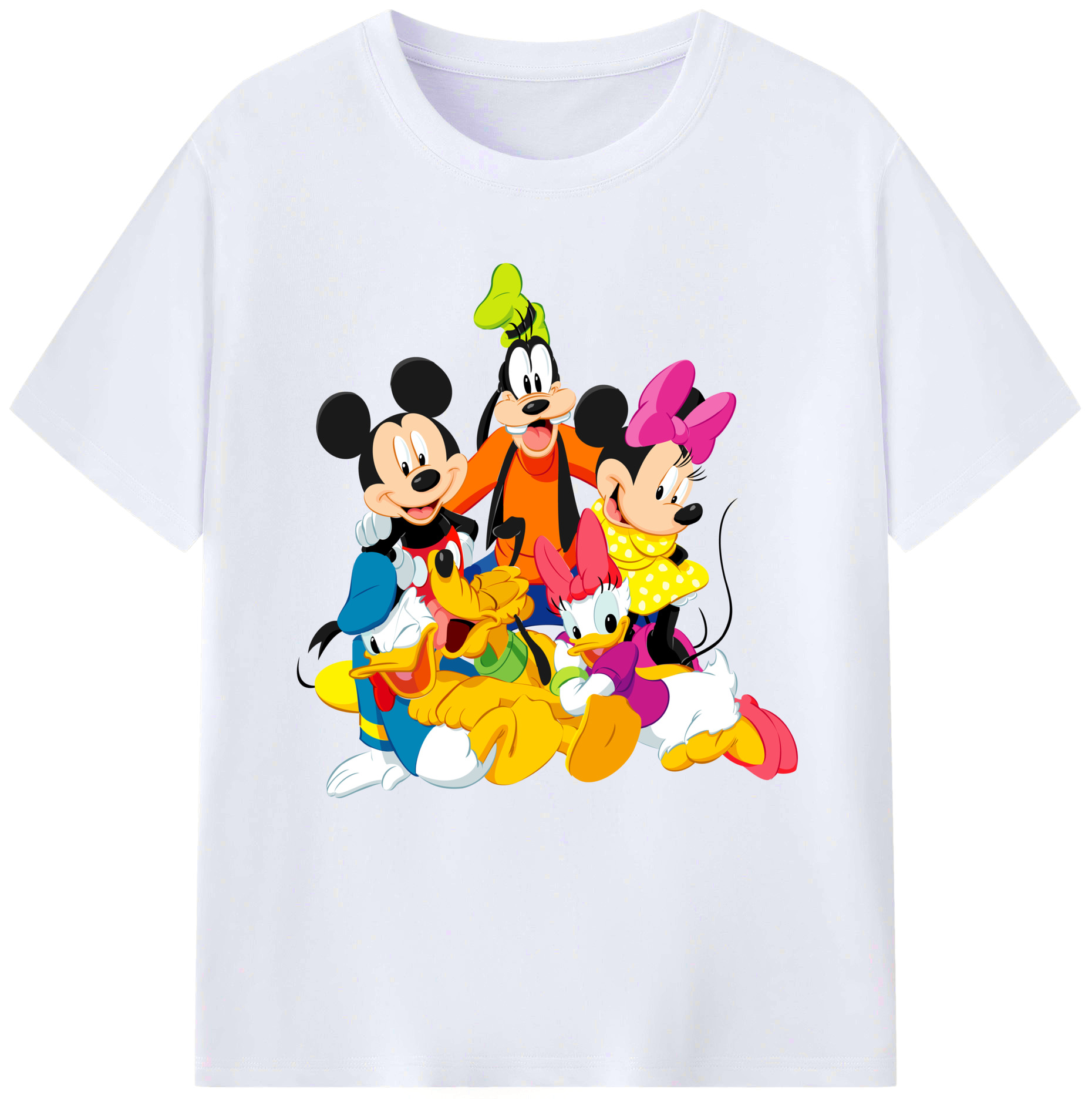 （画像用） ミッキーマウス Mickey Mouse レディースカジュアルプリントTシャツ（綿100％）