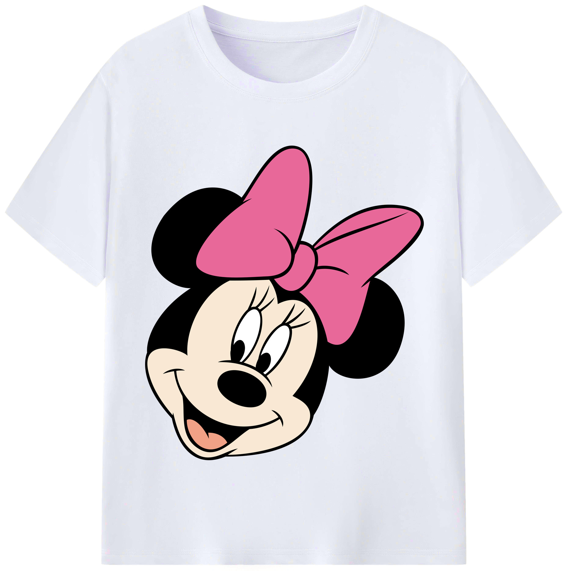 （画像用） ミッキーマウス Mickey Mouse レディースカジュアルプリントTシャツ（綿100％）