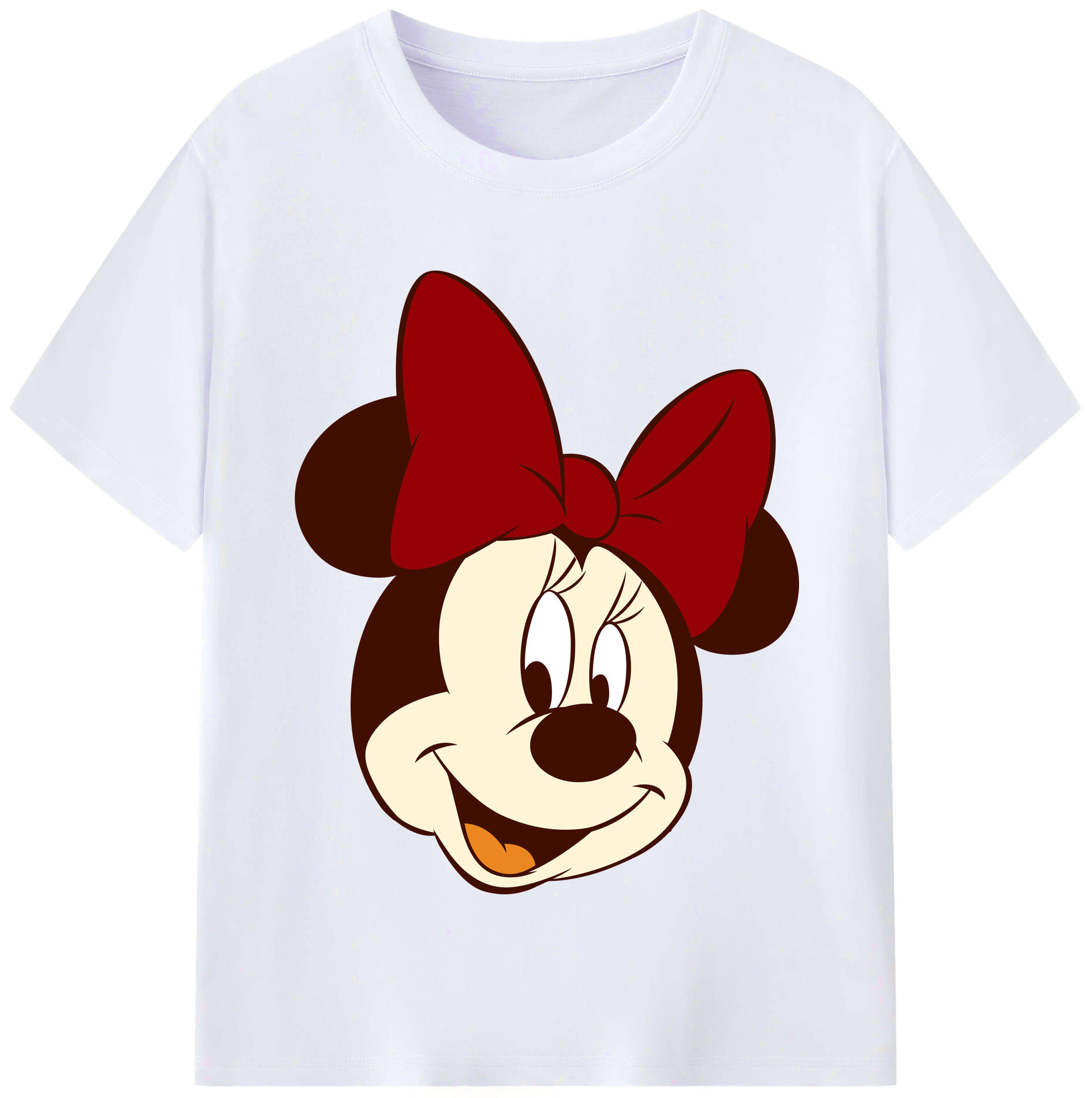 （画像用） ミッキーマウス Mickey Mouse レディースカジュアルプリントTシャツ（綿100％）