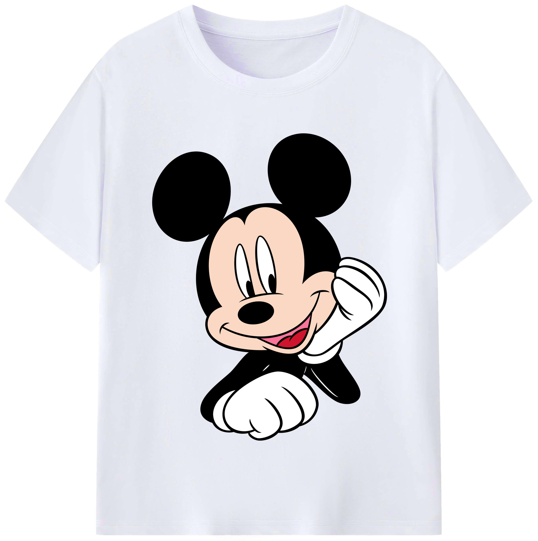 （画像用） ミッキーマウス Mickey Mouse レディースカジュアルプリントTシャツ（綿100％）