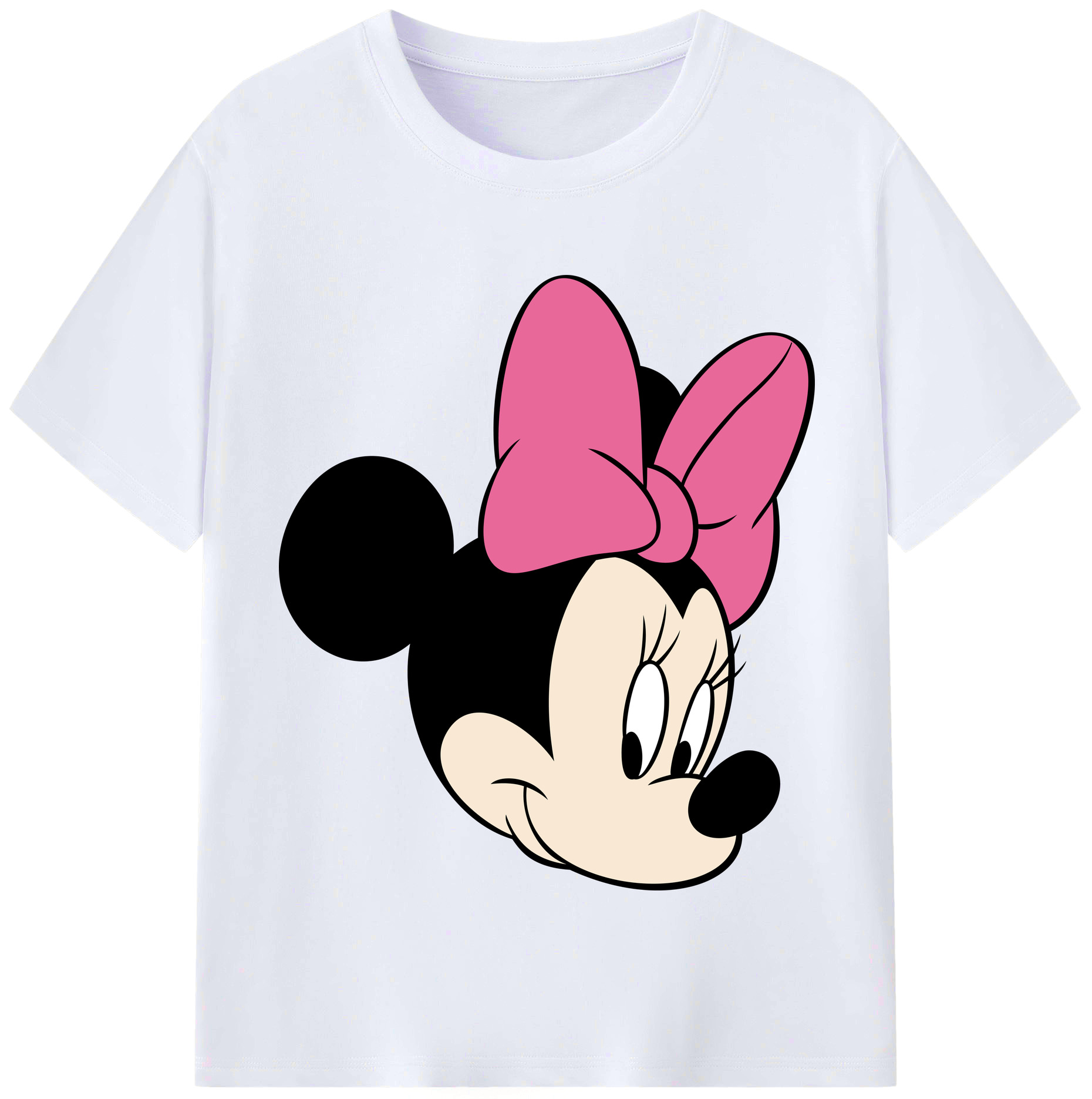 （画像用） ミッキーマウス Mickey Mouse レディースカジュアルプリントTシャツ（綿100％）