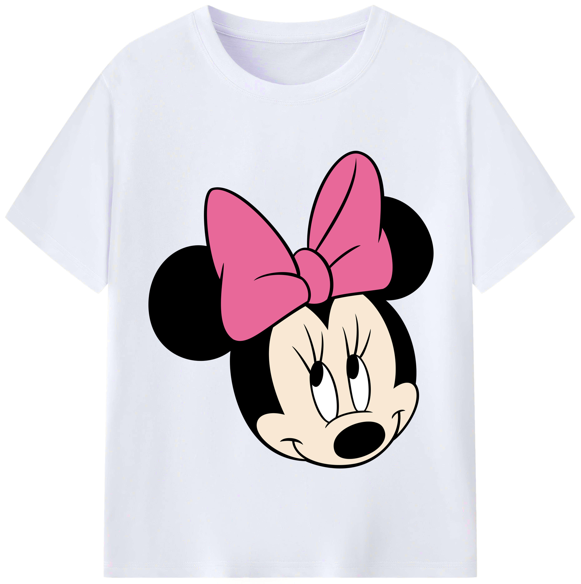 （画像用） ミッキーマウス Mickey Mouse レディースカジュアルプリントTシャツ（綿100％）