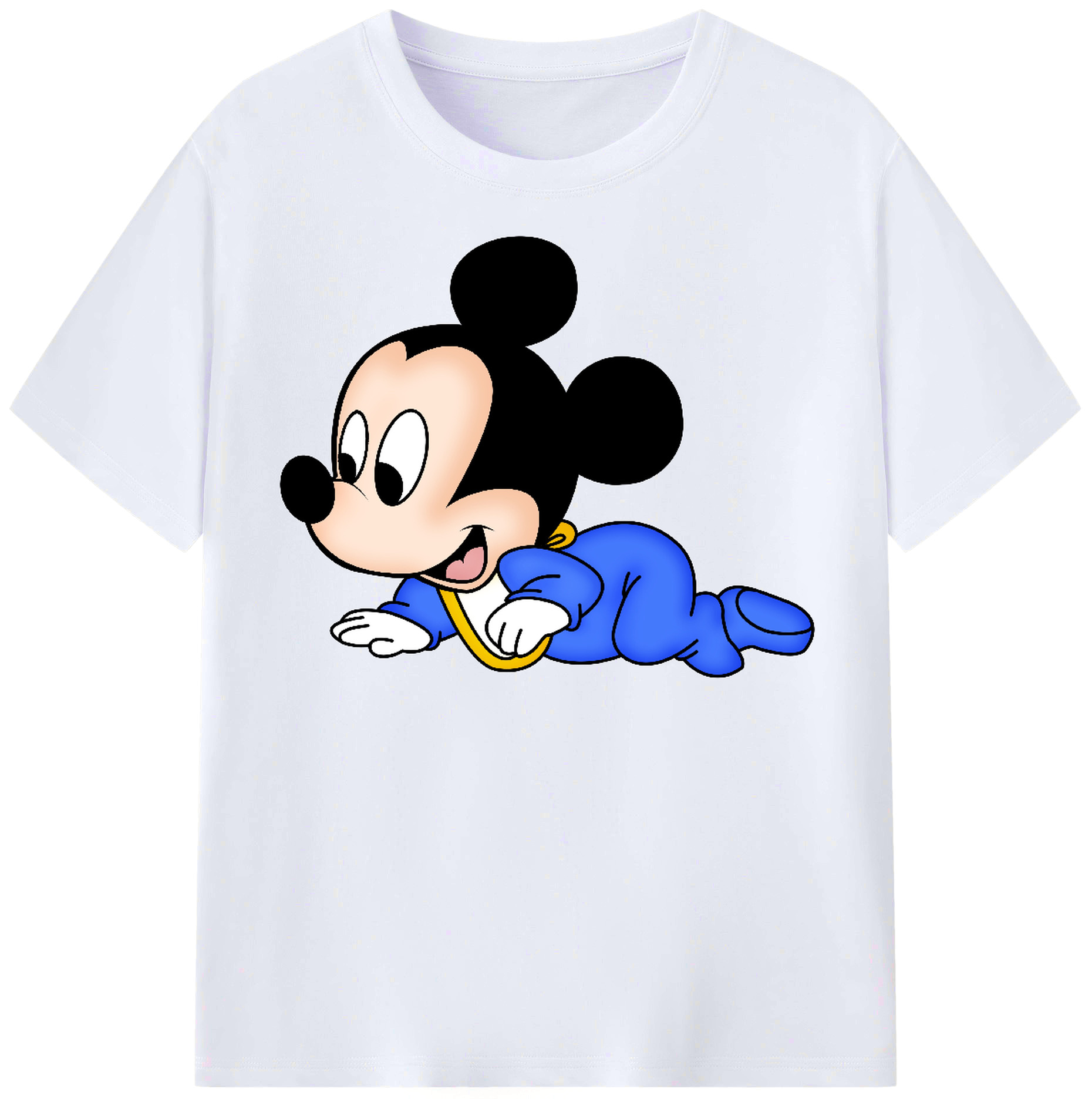 （画像用） ミッキーマウス Mickey Mouse レディースカジュアルプリントTシャツ（綿100％）