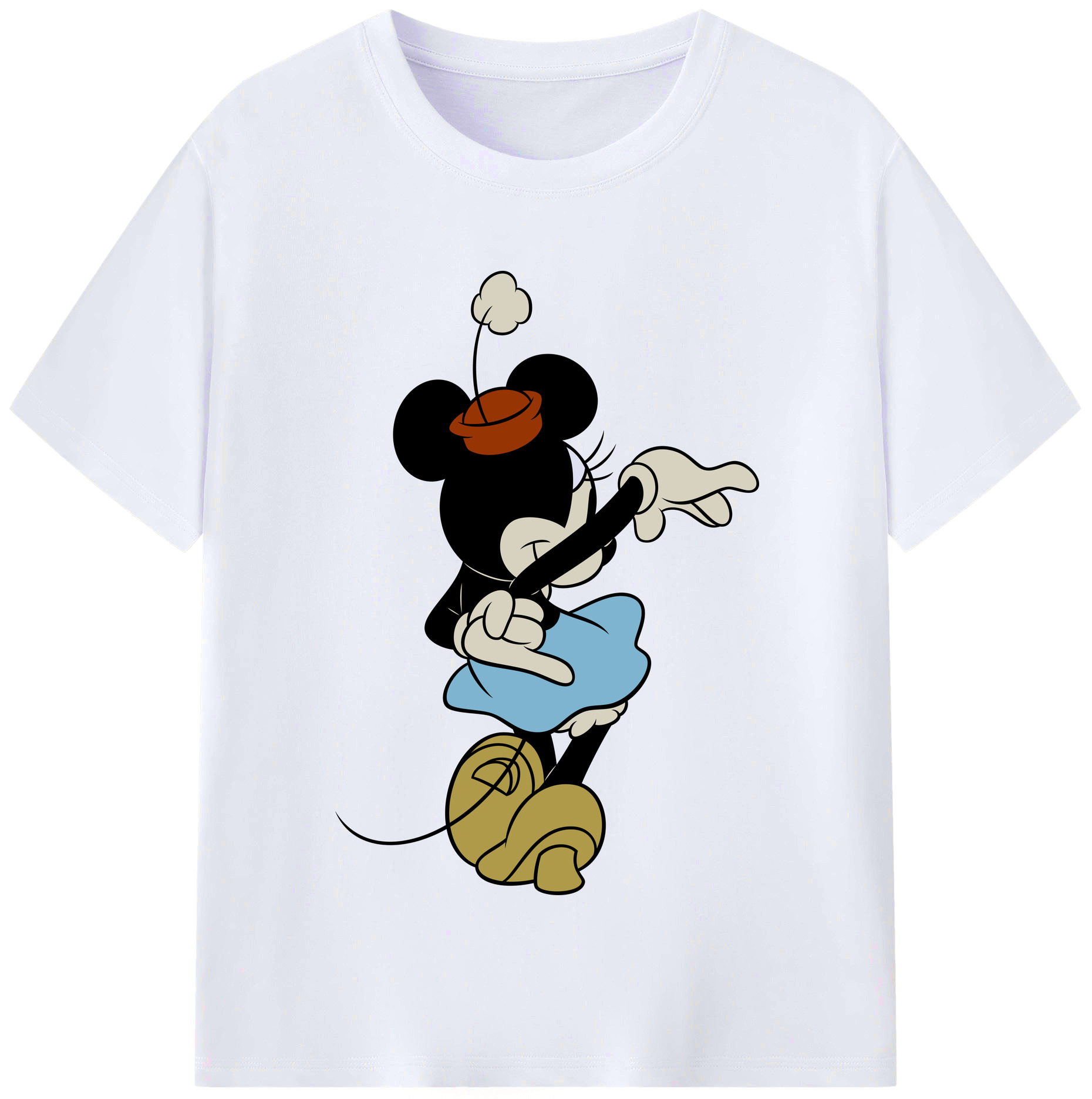 （画像用） ミッキーマウス Mickey Mouse レディースカジュアルプリントTシャツ（綿100％）