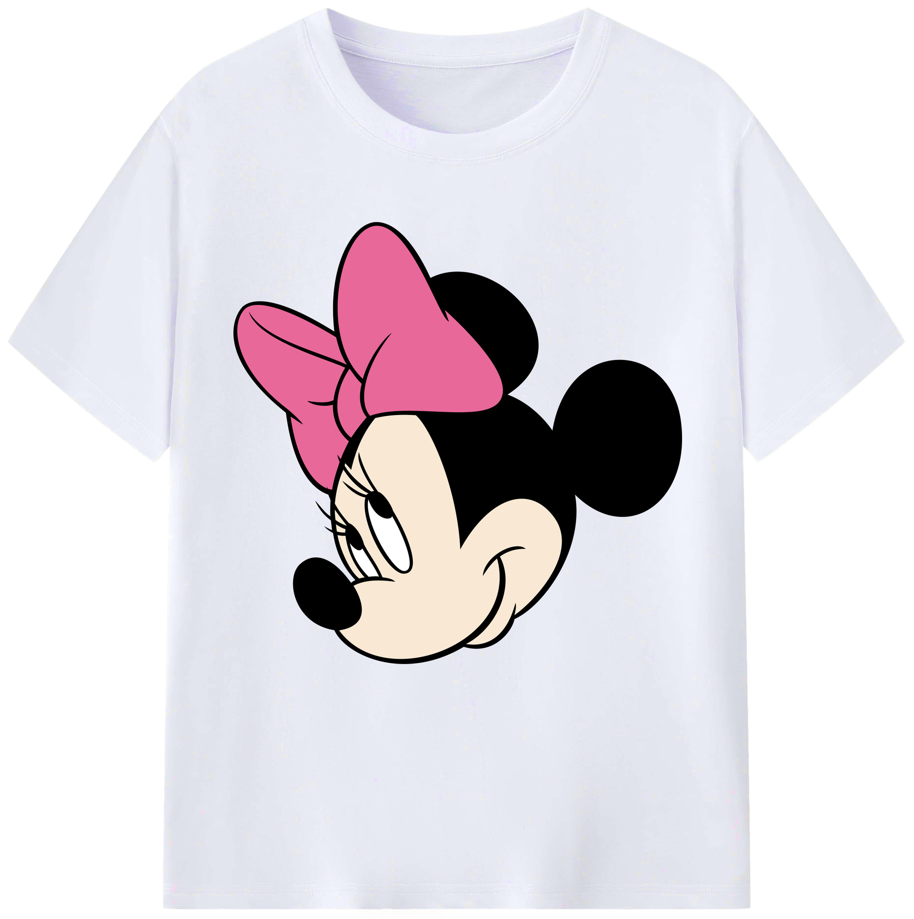 （画像用） ミッキーマウス Mickey Mouse レディースカジュアルプリントTシャツ（綿100％）