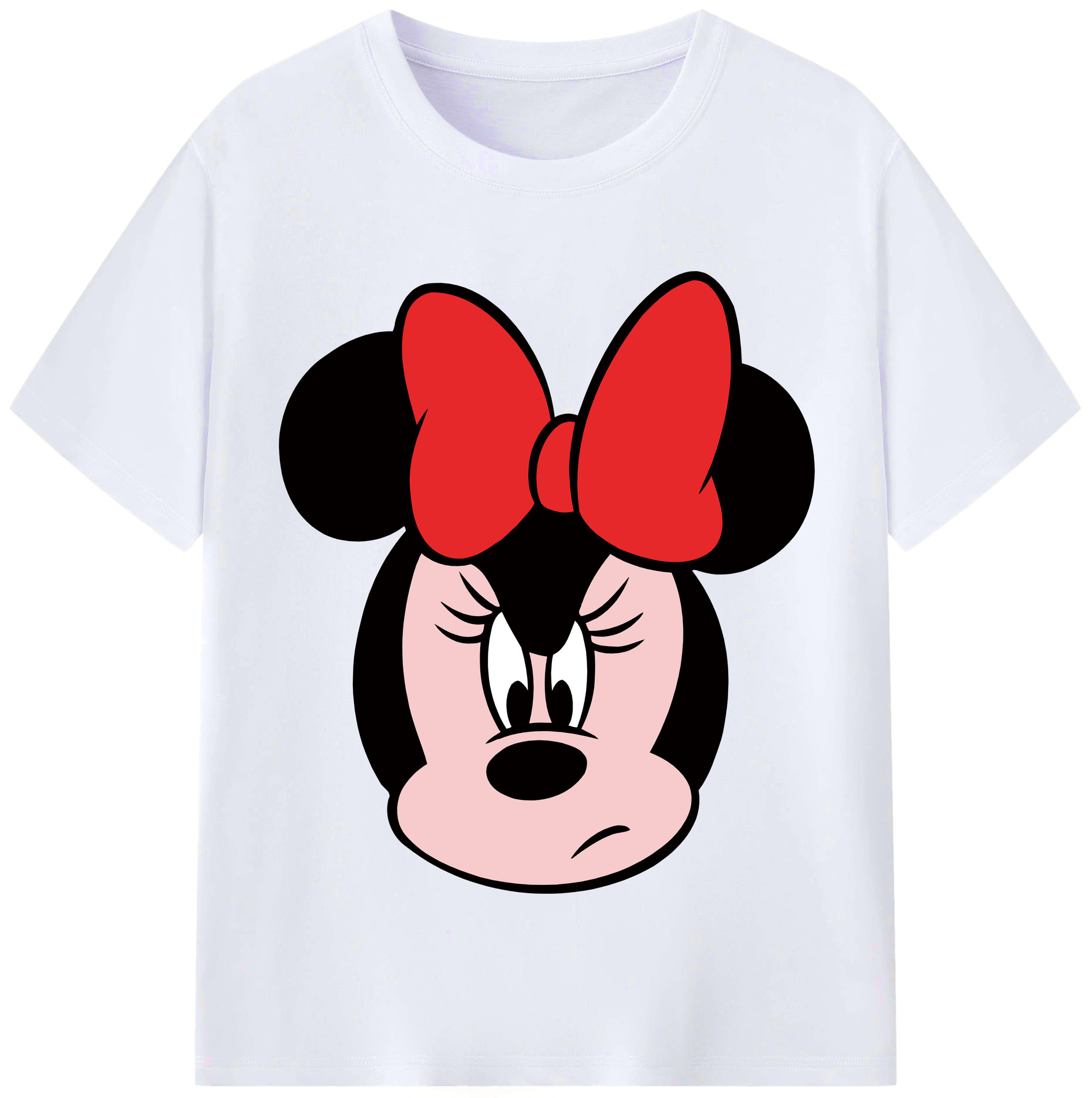 （画像用） ミッキーマウス Mickey Mouse レディースカジュアルプリントTシャツ（綿100％）