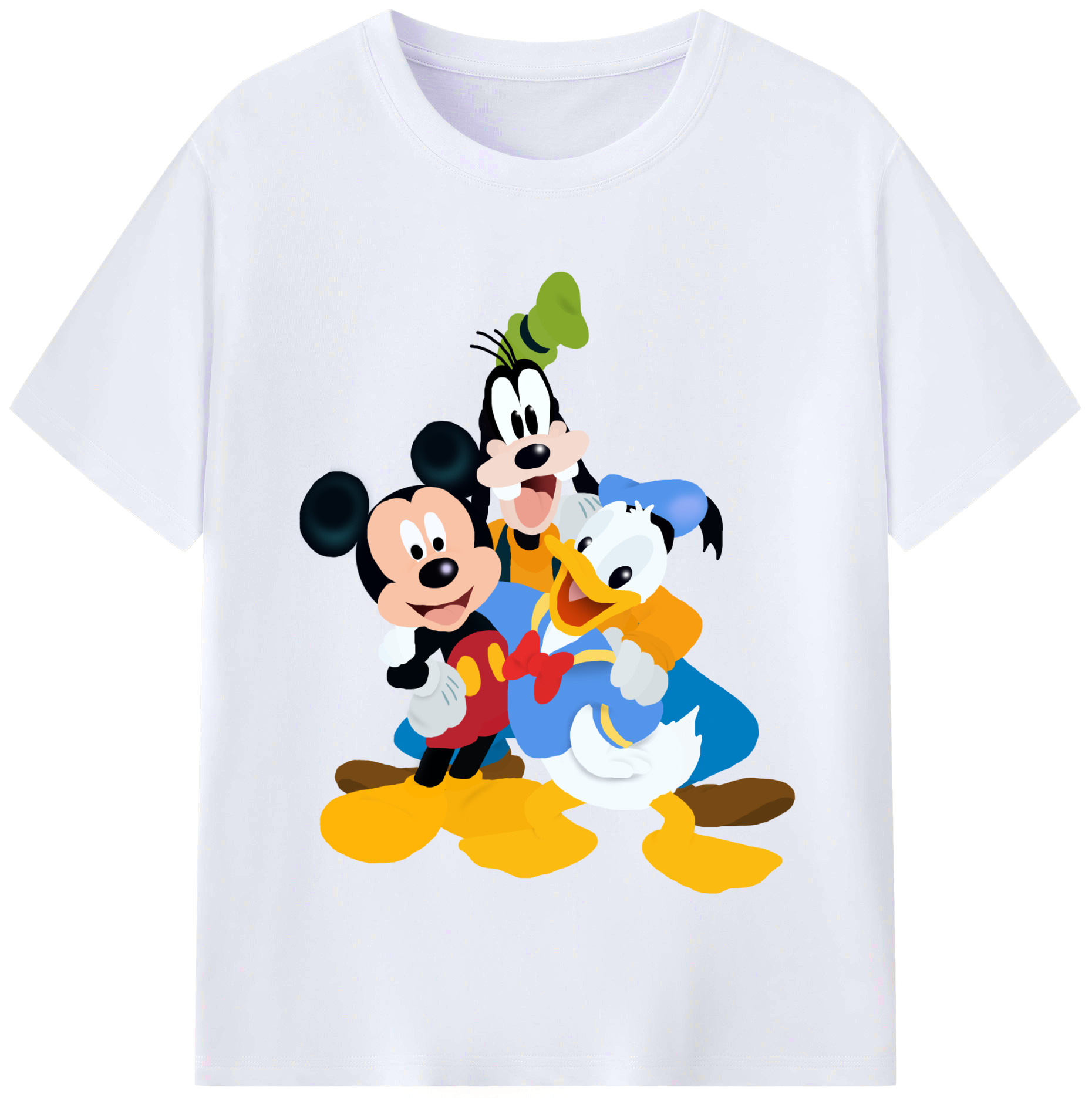 （画像用） ミッキーマウス Mickey Mouse レディースカジュアルプリントTシャツ（綿100％）