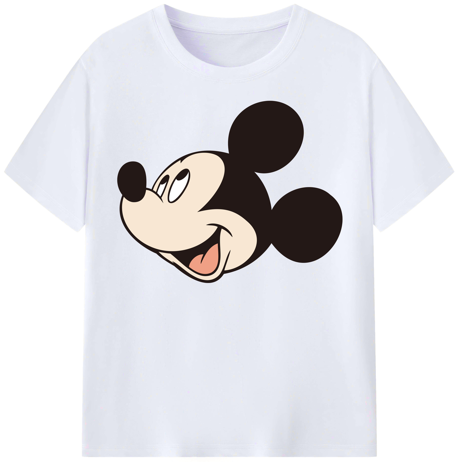 （画像用） ミッキーマウス Mickey Mouse レディースカジュアルプリントTシャツ（綿100％）