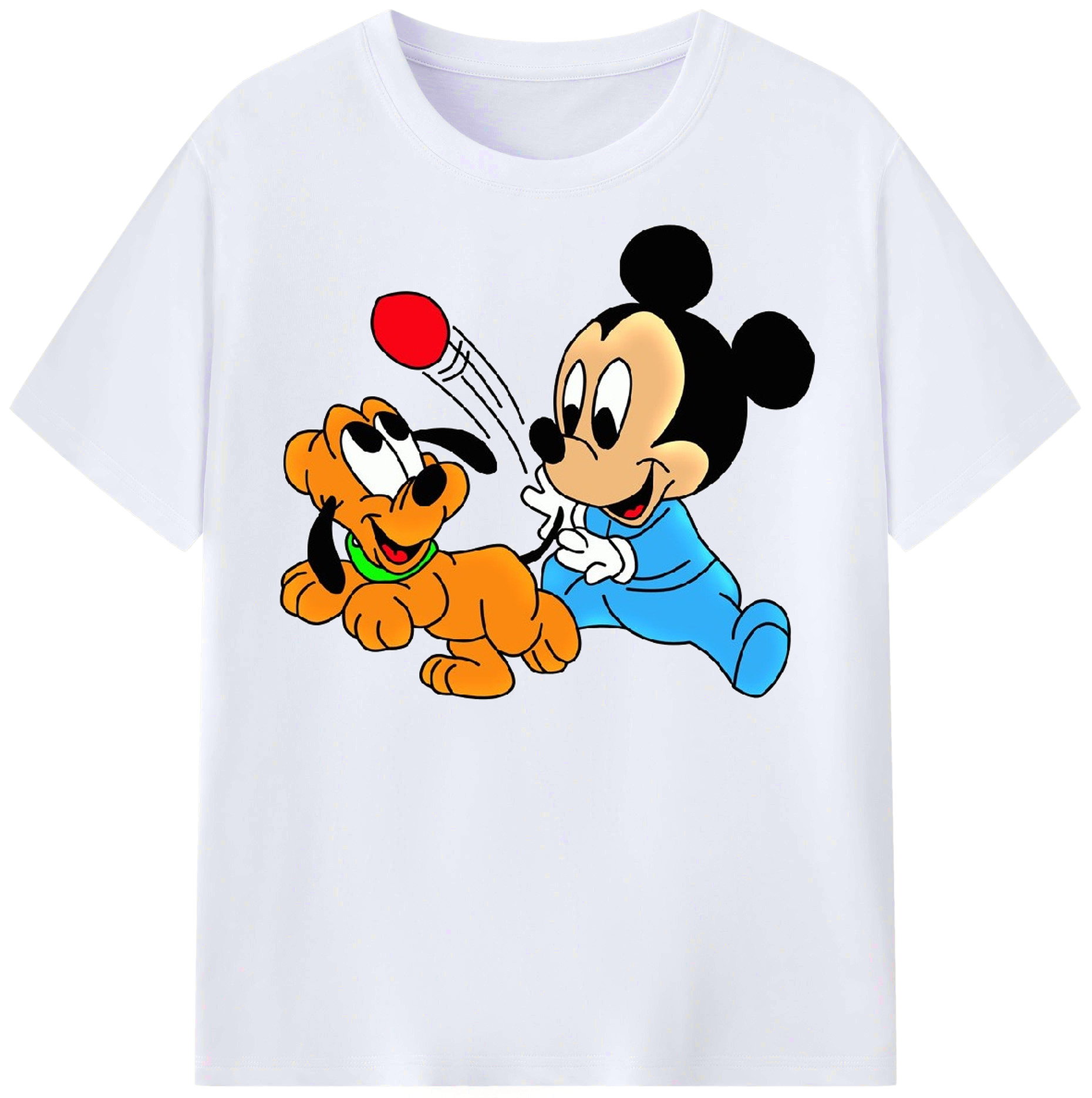 （画像用） ミッキーマウス Mickey Mouse レディースカジュアルプリントTシャツ（綿100％）