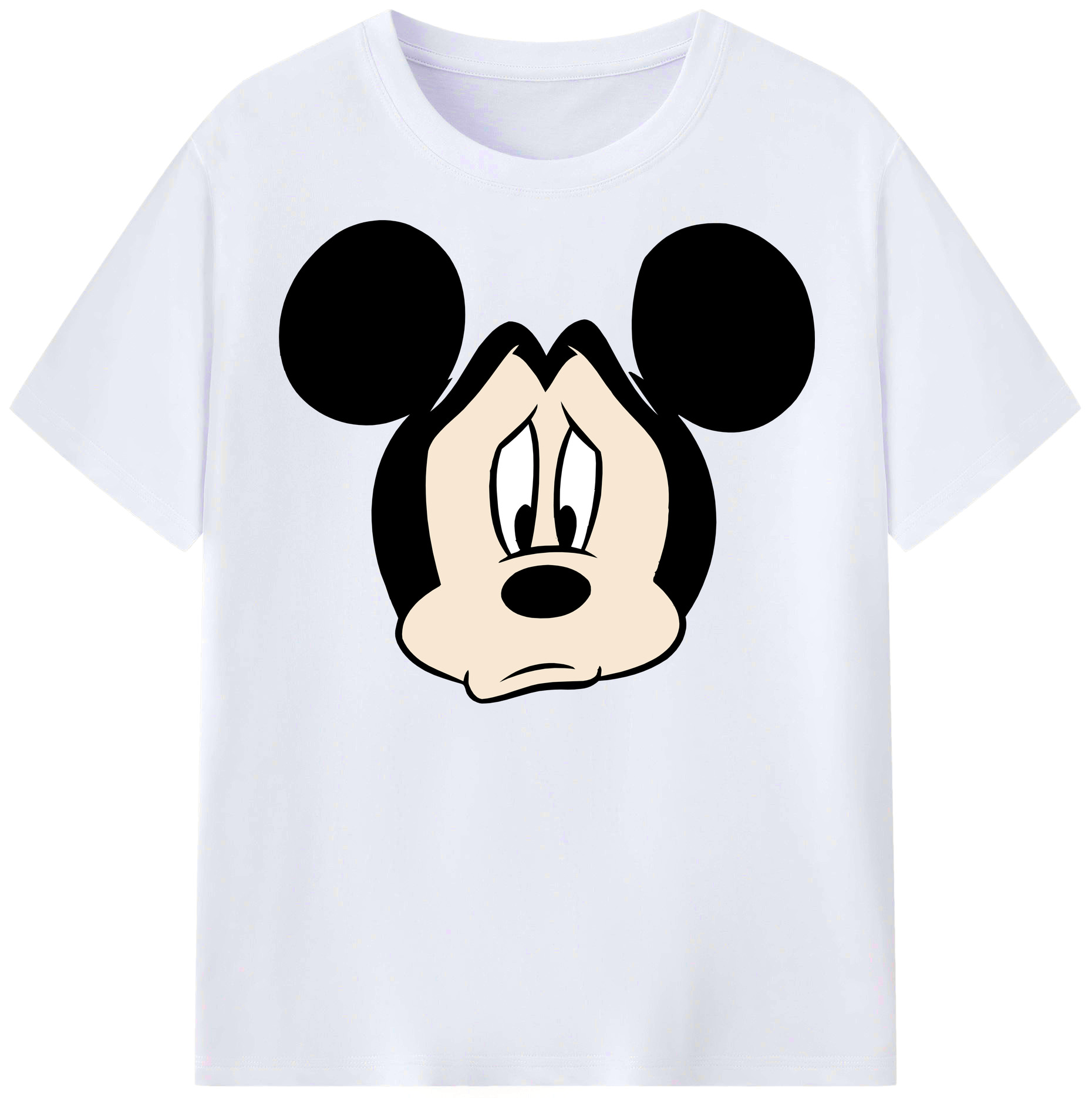 （画像用） ミッキーマウス Mickey Mouse レディースカジュアルプリントTシャツ（綿100％）