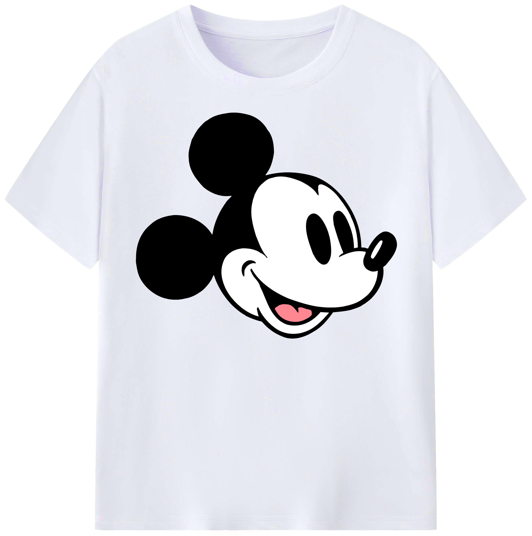 （画像用） ミッキーマウス Mickey Mouse レディースカジュアルプリントTシャツ（綿100％）