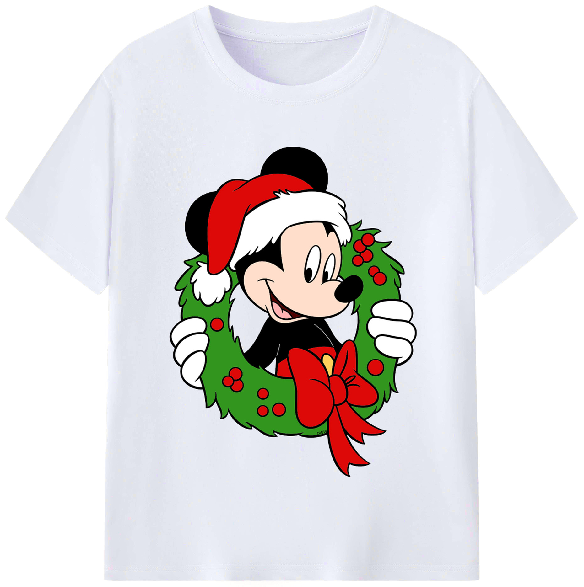 （画像用） ミッキーマウス Mickey Mouse レディースカジュアルプリントTシャツ（綿100％）