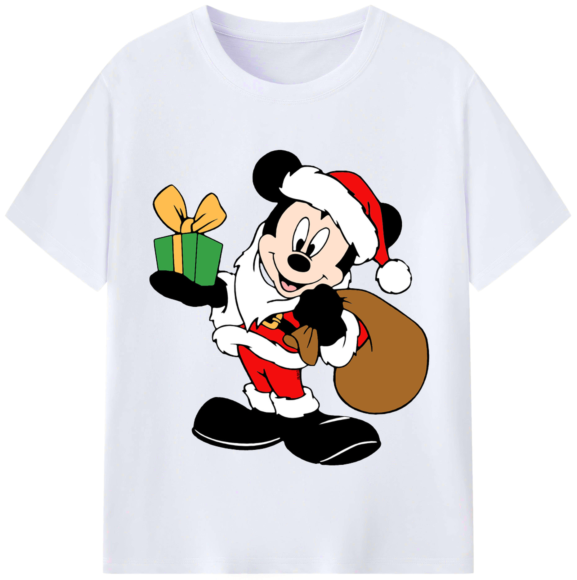 （画像用） ミッキーマウス Mickey Mouse レディースカジュアルプリントTシャツ（綿100％）