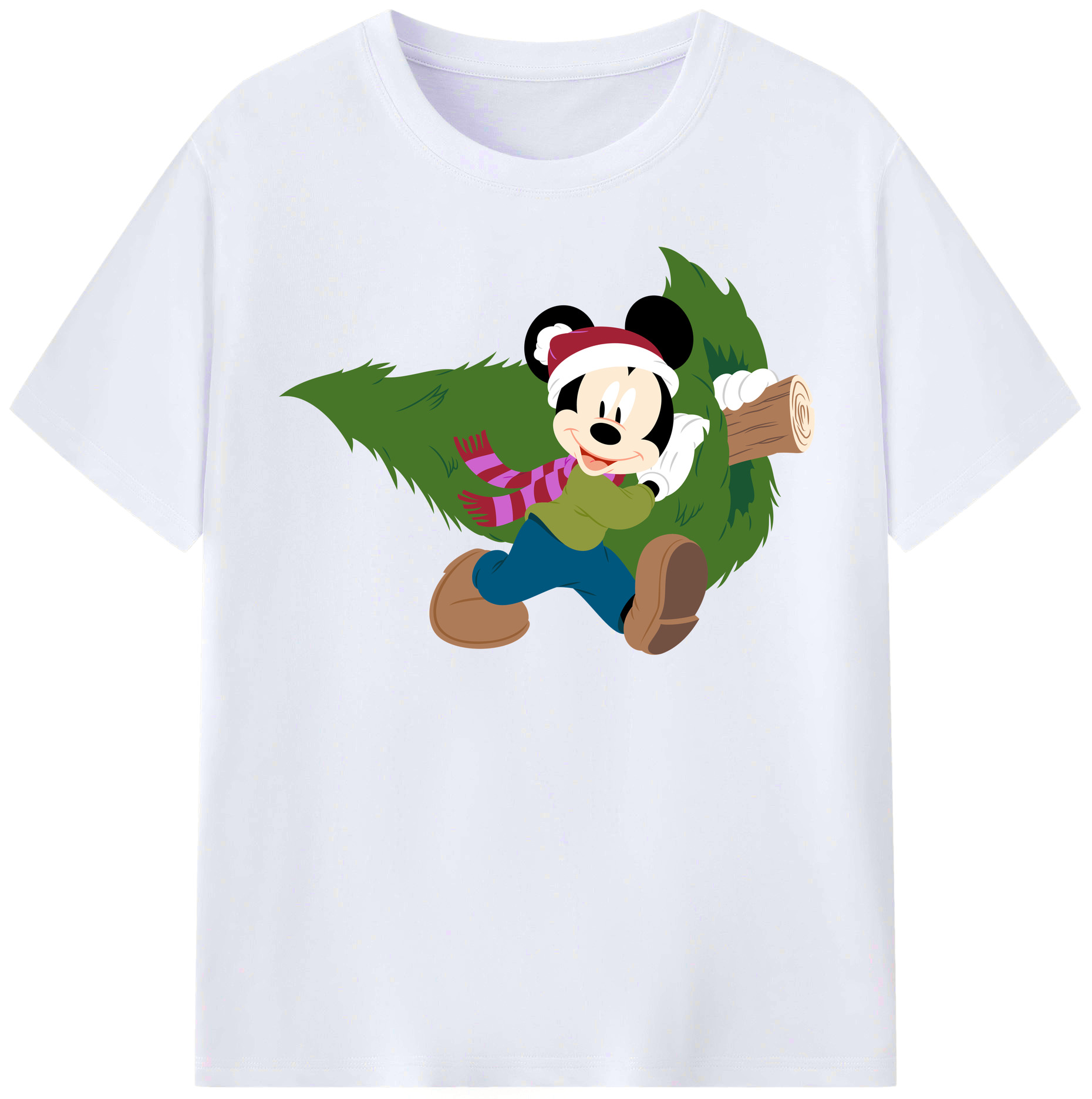 （画像用） ミッキーマウス Mickey Mouse レディースカジュアルプリントTシャツ（綿100％）
