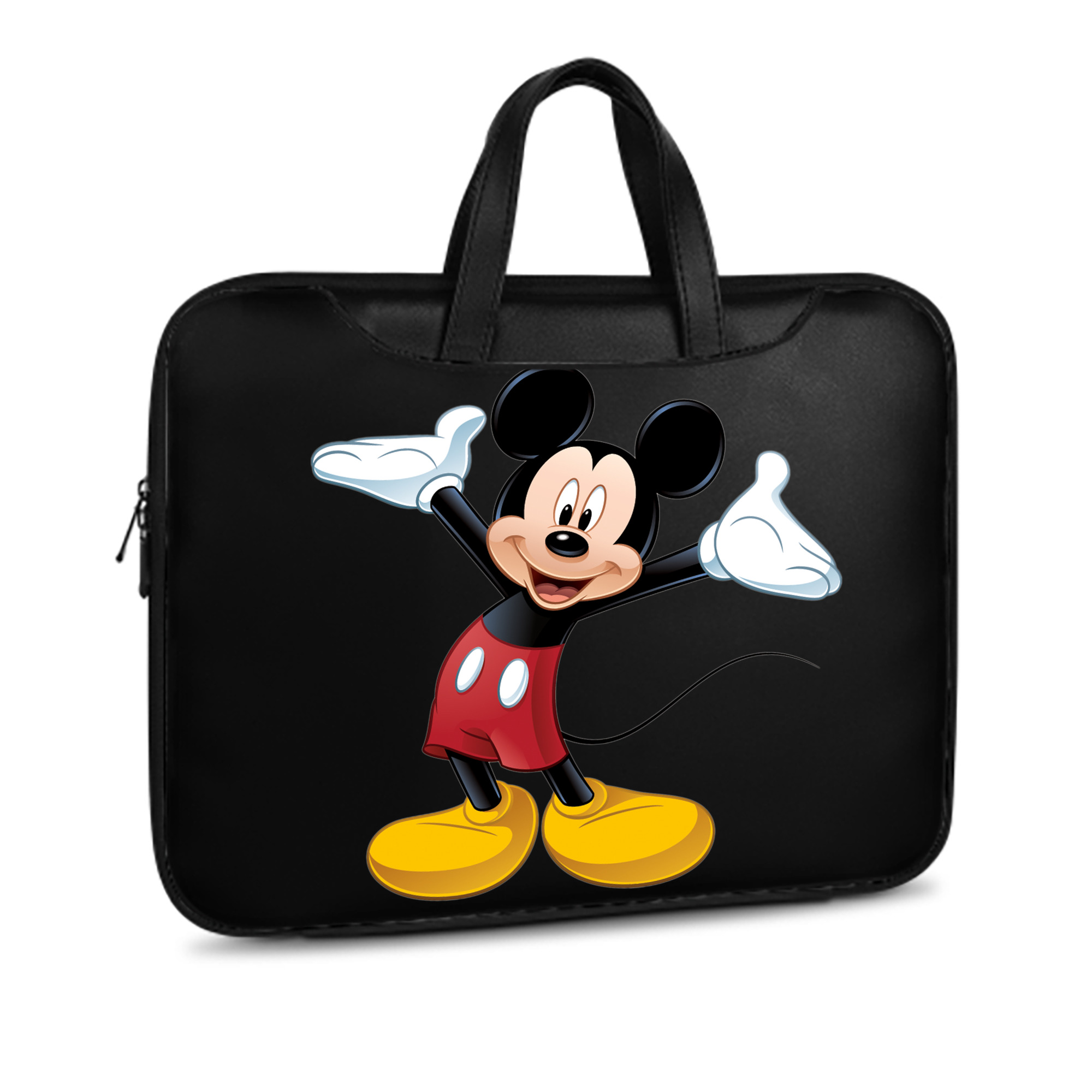 ミッキーマウス Mickey Mouse レザーラップトップバッグ　ノートパソコンケース