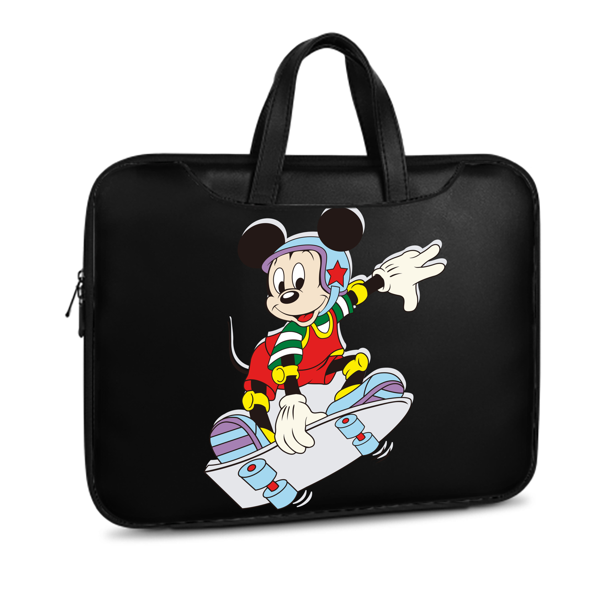 （画像用） ミッキーマウス Mickey Mouse レザーラップトップバッグ　ノートパソコンケース