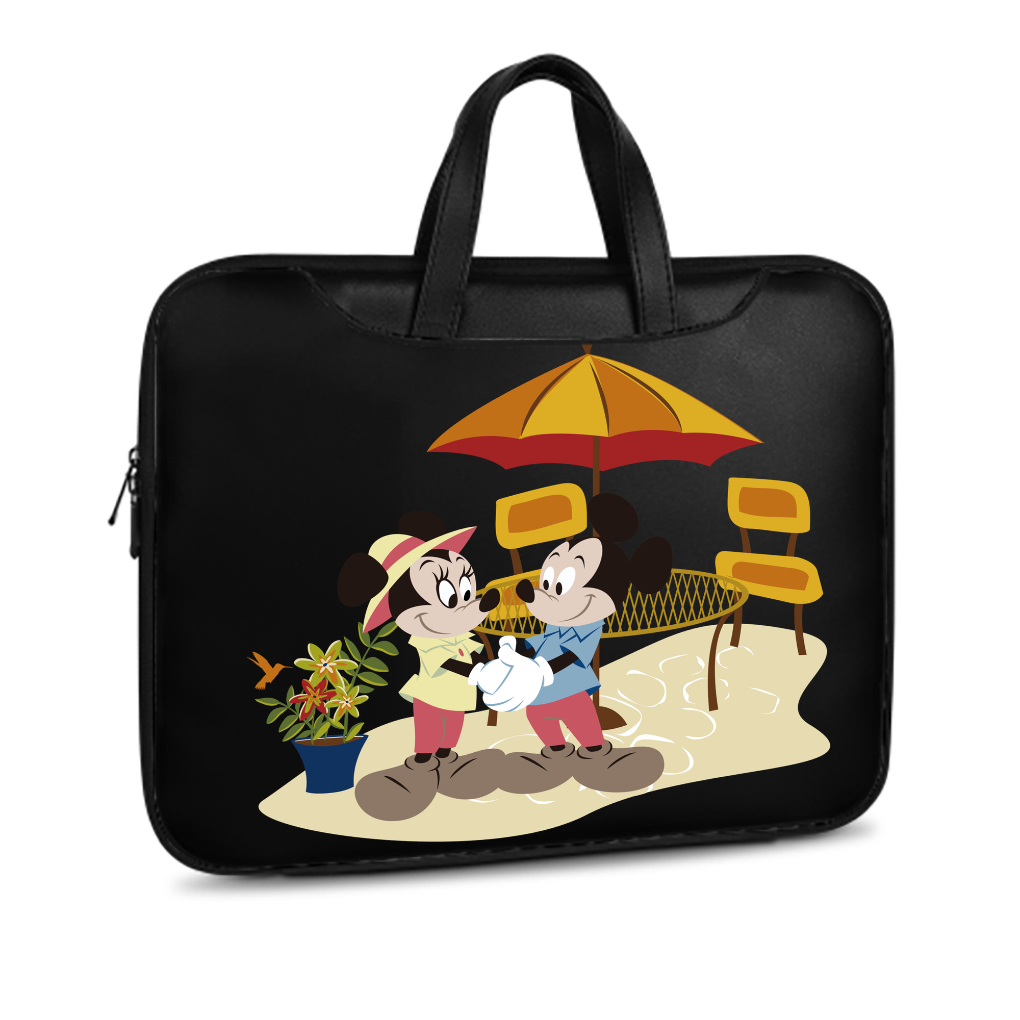 （画像用） ミッキーマウス Mickey Mouse レザーラップトップバッグ　ノートパソコンケース
