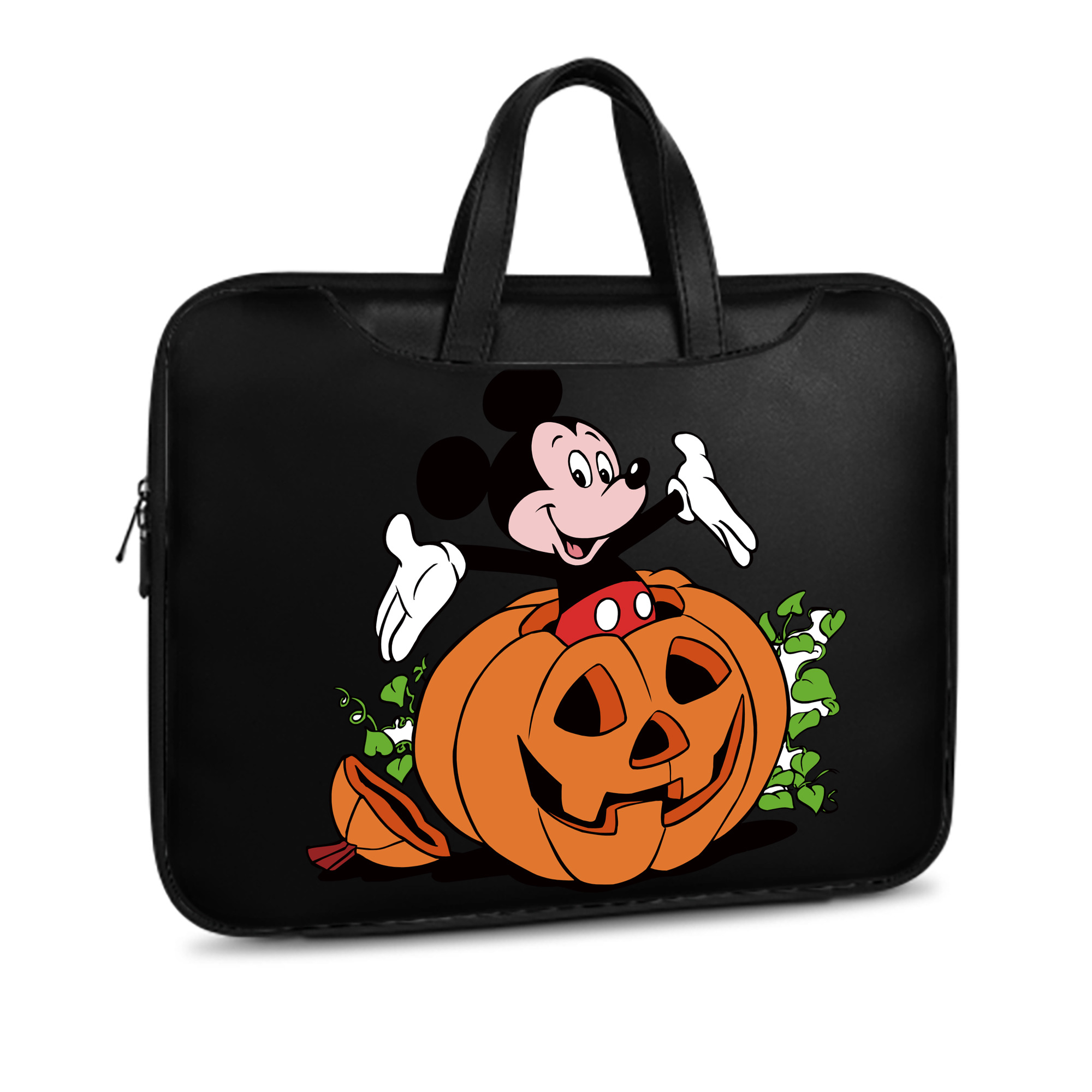 （画像用） ミッキーマウス Mickey Mouse レザーラップトップバッグ　ノートパソコンケース