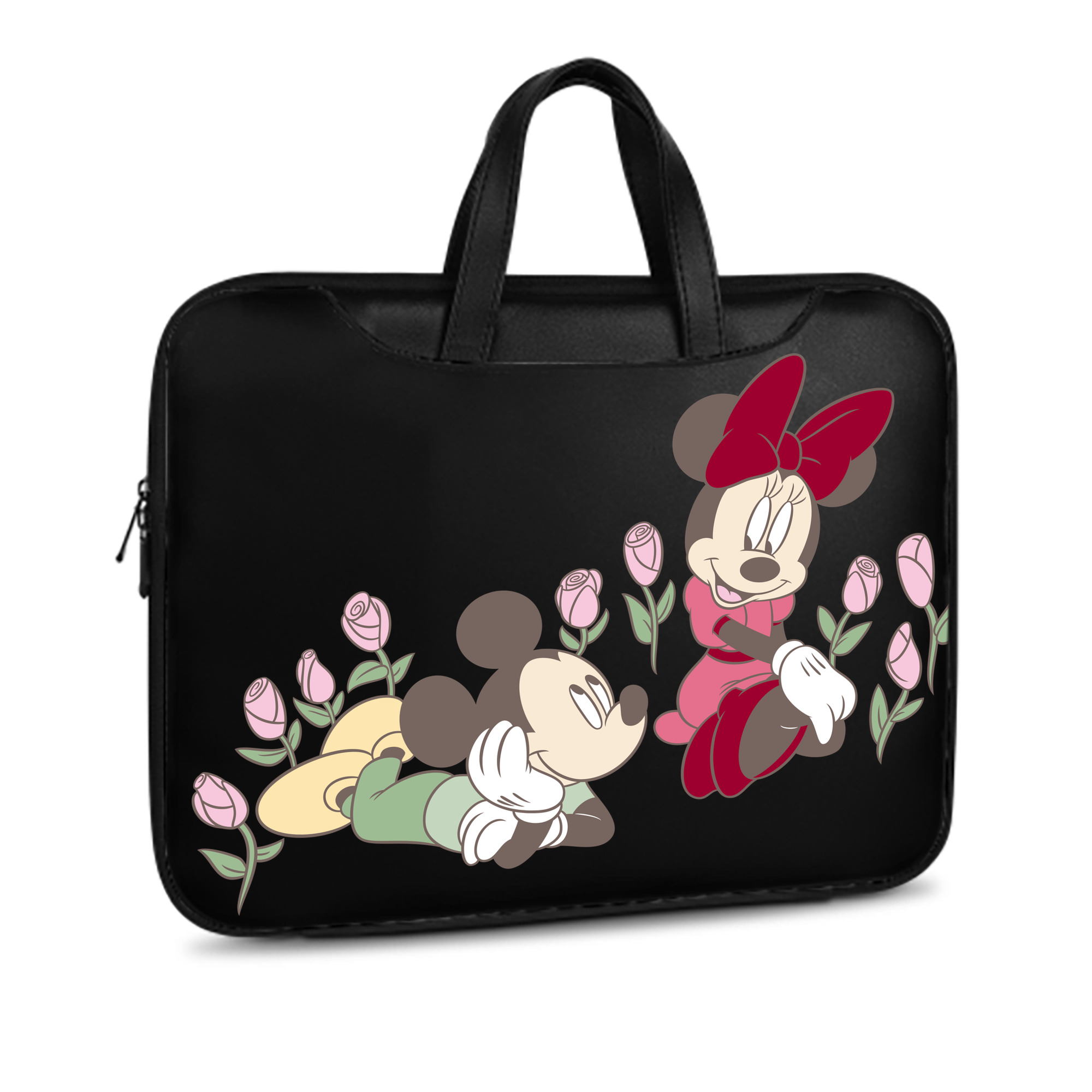 （画像用） ミッキーマウス Mickey Mouse レザーラップトップバッグ　ノートパソコンケース