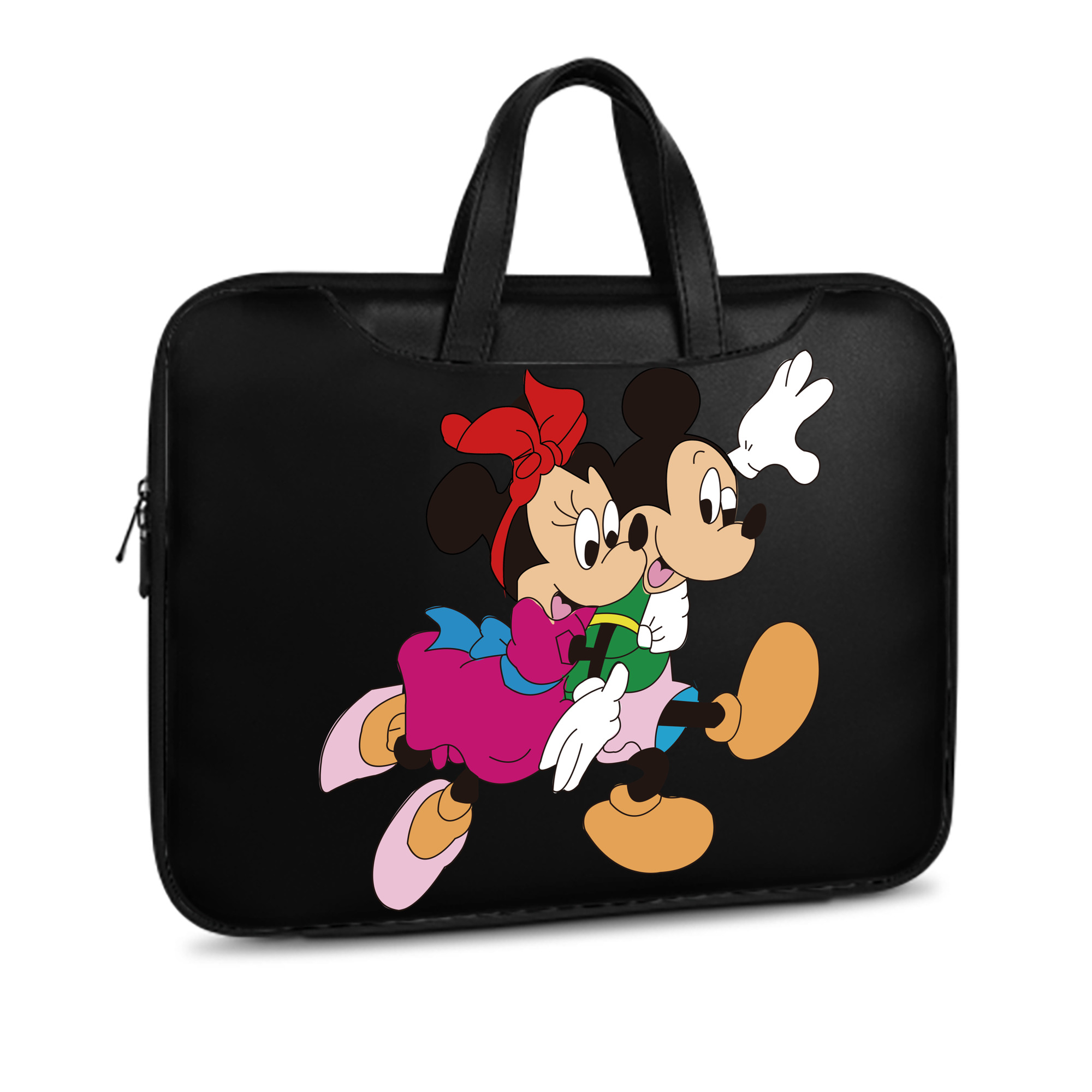 （画像用） ミッキーマウス Mickey Mouse レザーラップトップバッグ　ノートパソコンケース