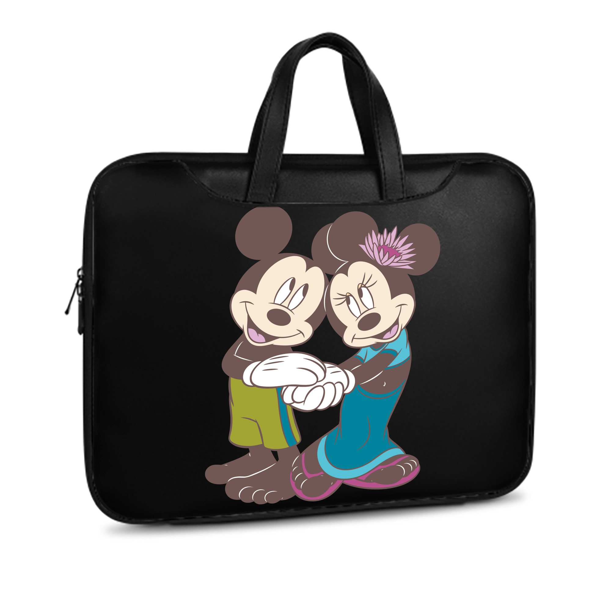 （画像用） ミッキーマウス Mickey Mouse レザーラップトップバッグ　ノートパソコンケース