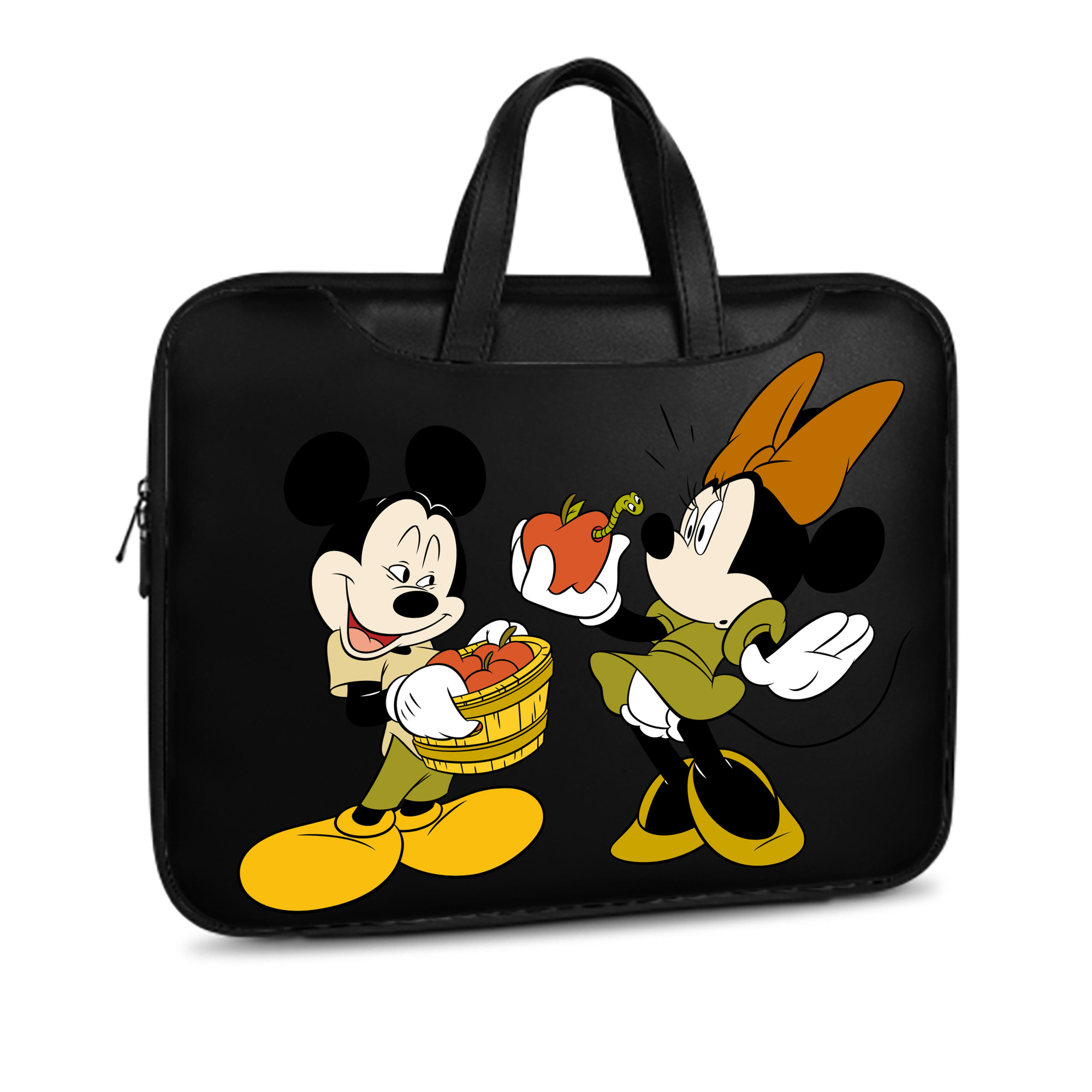 （画像用） ミッキーマウス Mickey Mouse レザーラップトップバッグ　ノートパソコンケース
