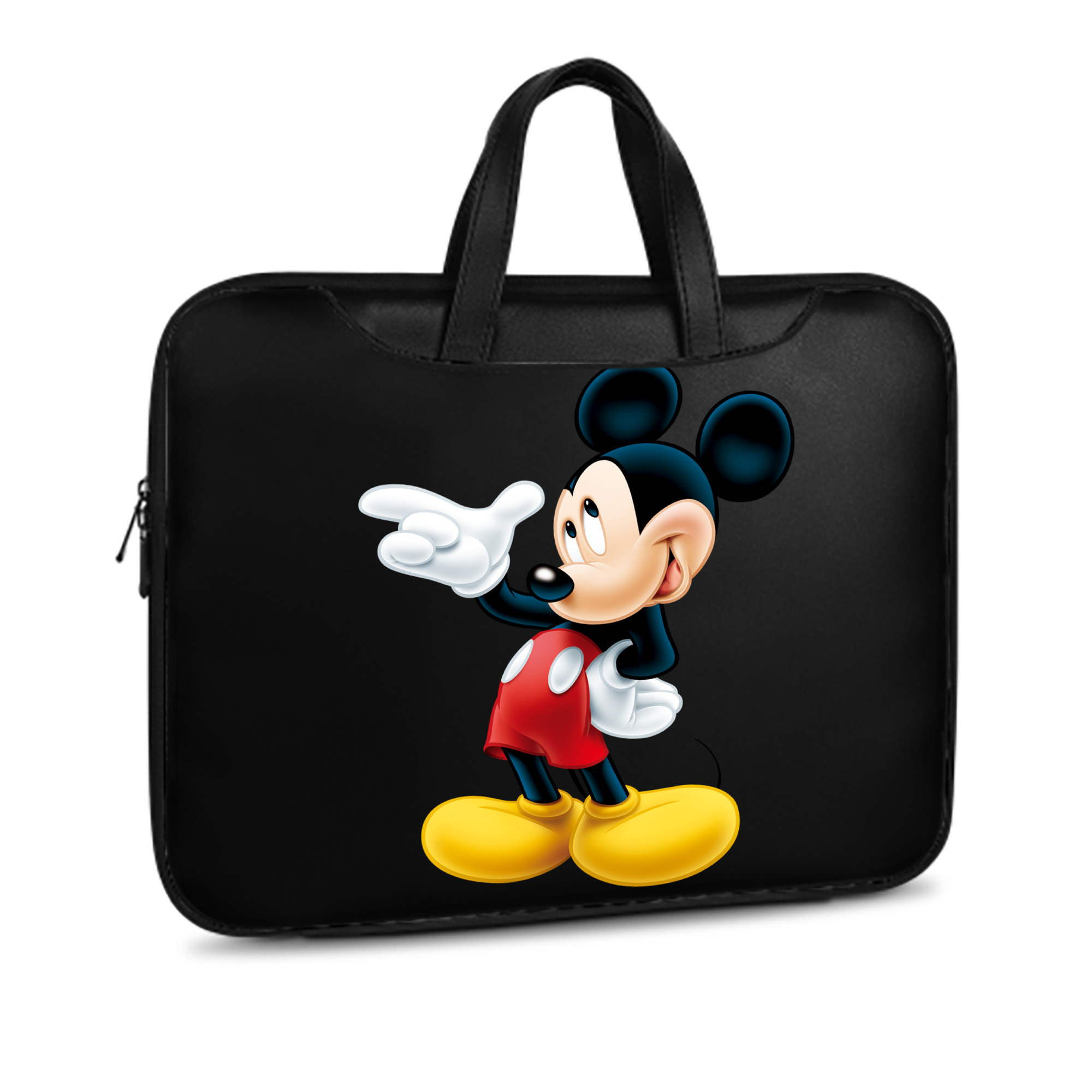 （画像用） ミッキーマウス Mickey Mouse レザーラップトップバッグ　ノートパソコンケース