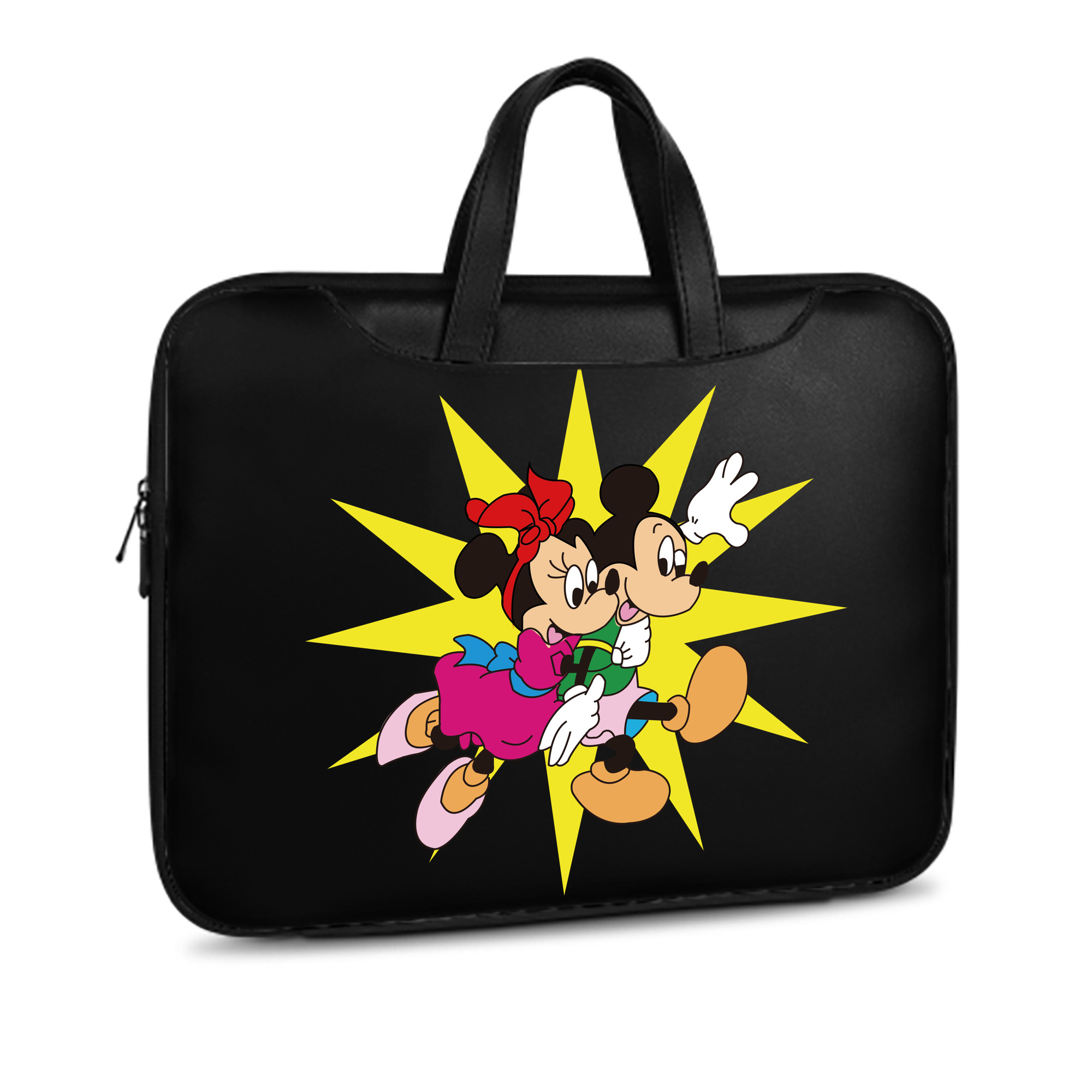 （画像用） ミッキーマウス Mickey Mouse レザーラップトップバッグ　ノートパソコンケース