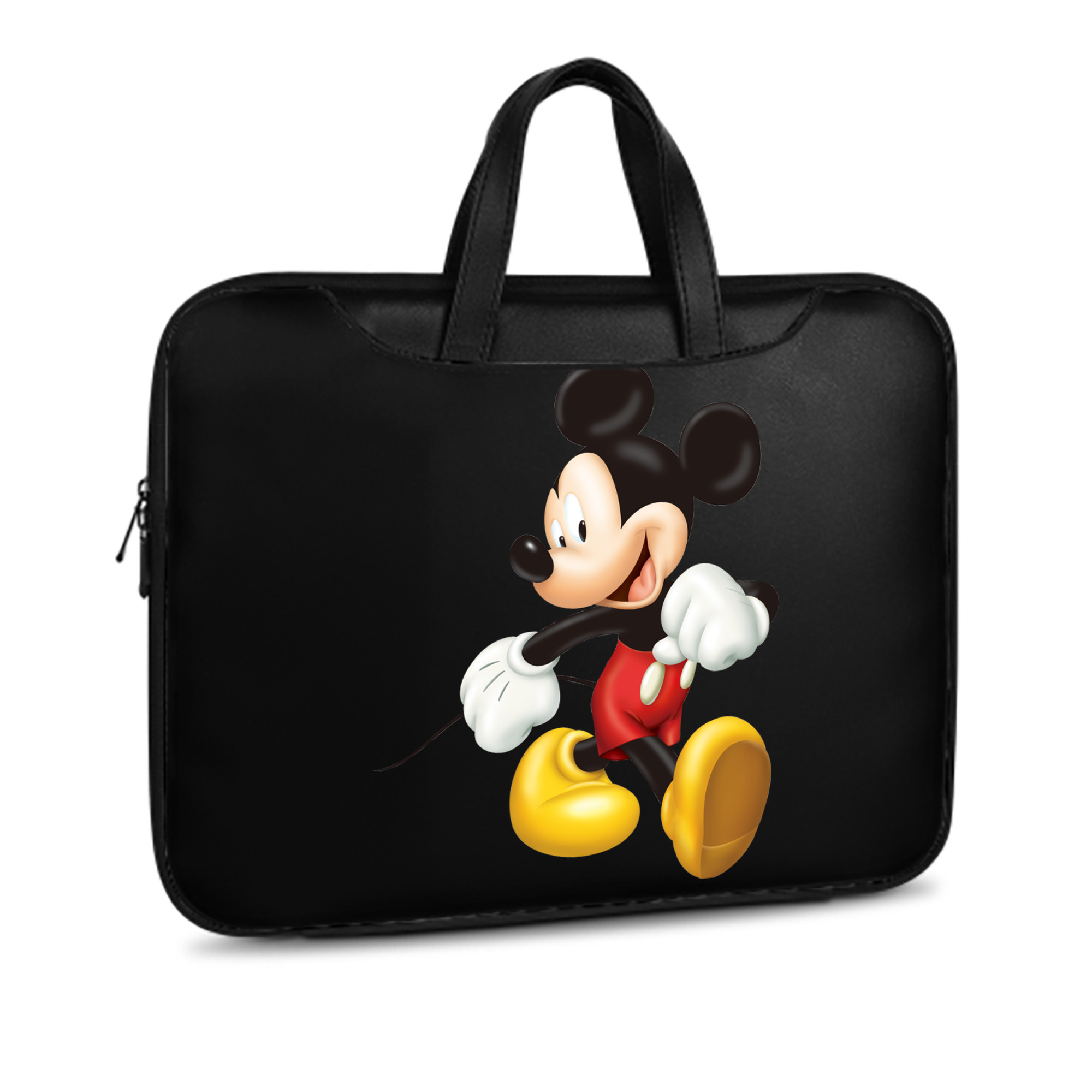 （画像用） ミッキーマウス Mickey Mouse レザーラップトップバッグ　ノートパソコンケース