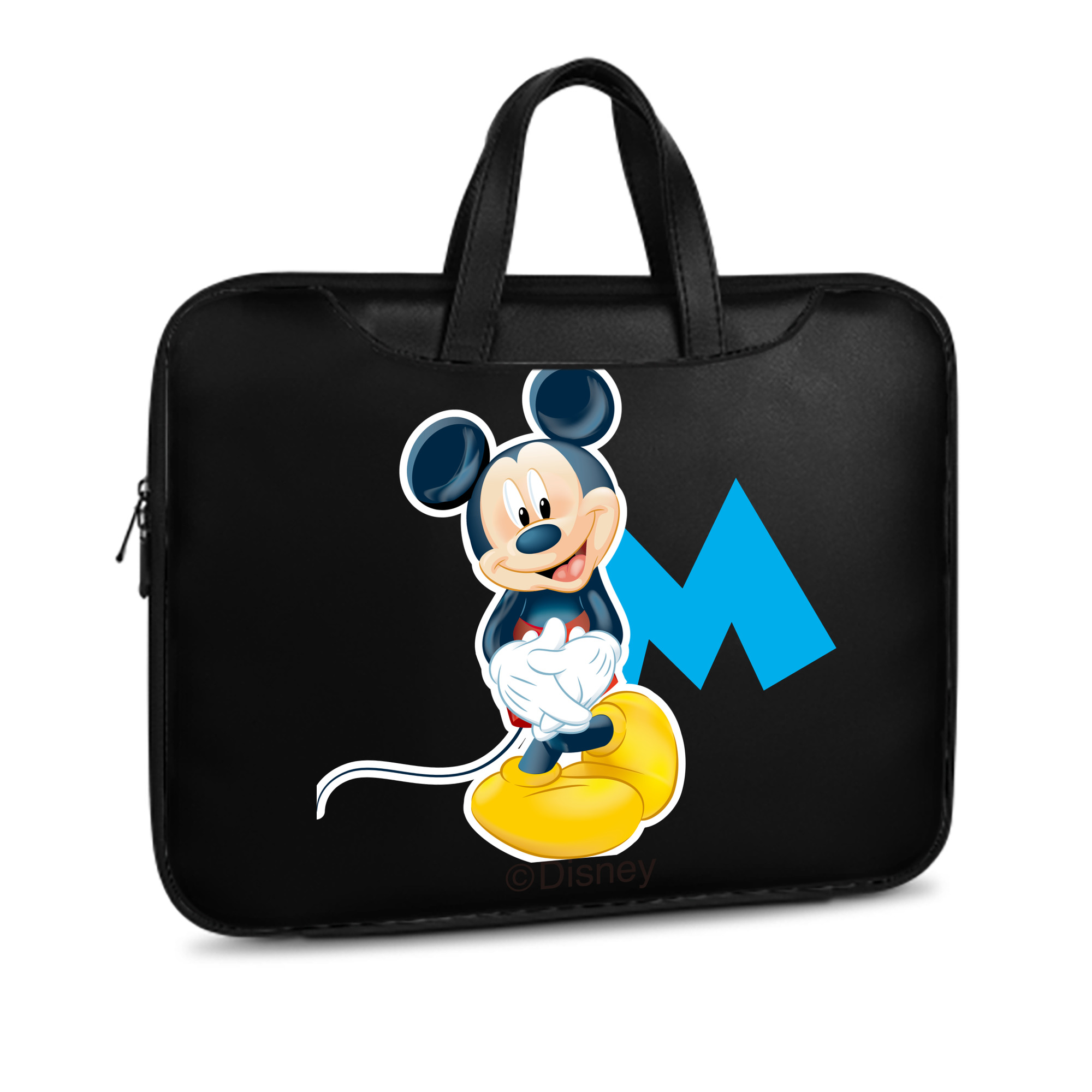 （画像用） ミッキーマウス Mickey Mouse レザーラップトップバッグ　ノートパソコンケース